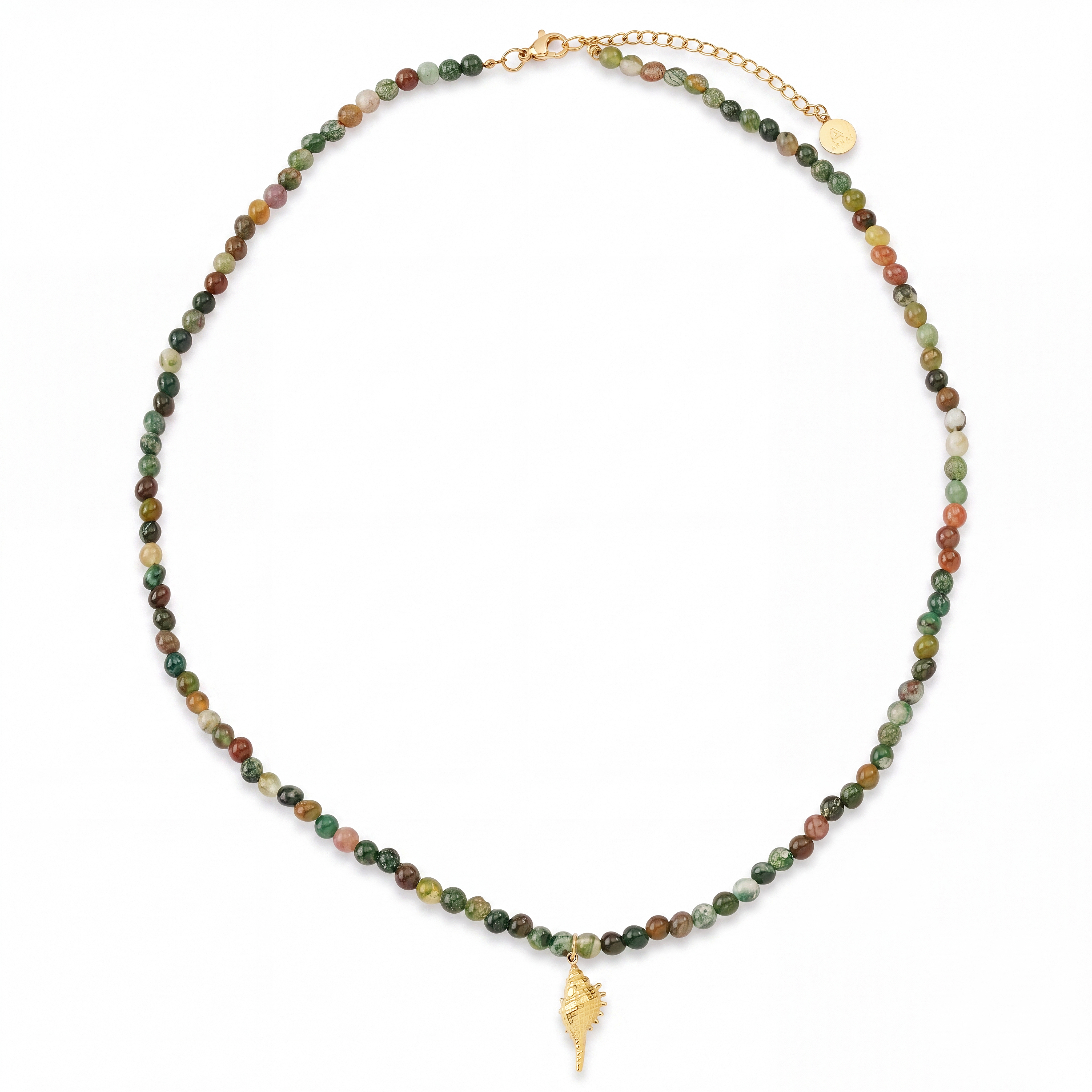 Mediterranean | Earth-Tone Beaded Charm Necklace - 2
