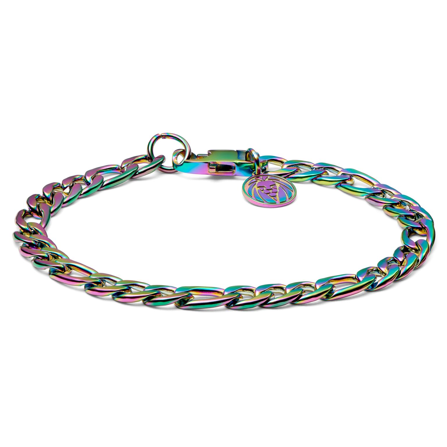 Cosmo Amager レインボー フィガロ チェーンブレスレット Cosmo Amager レインボー フィガロ チェーンブレスレット