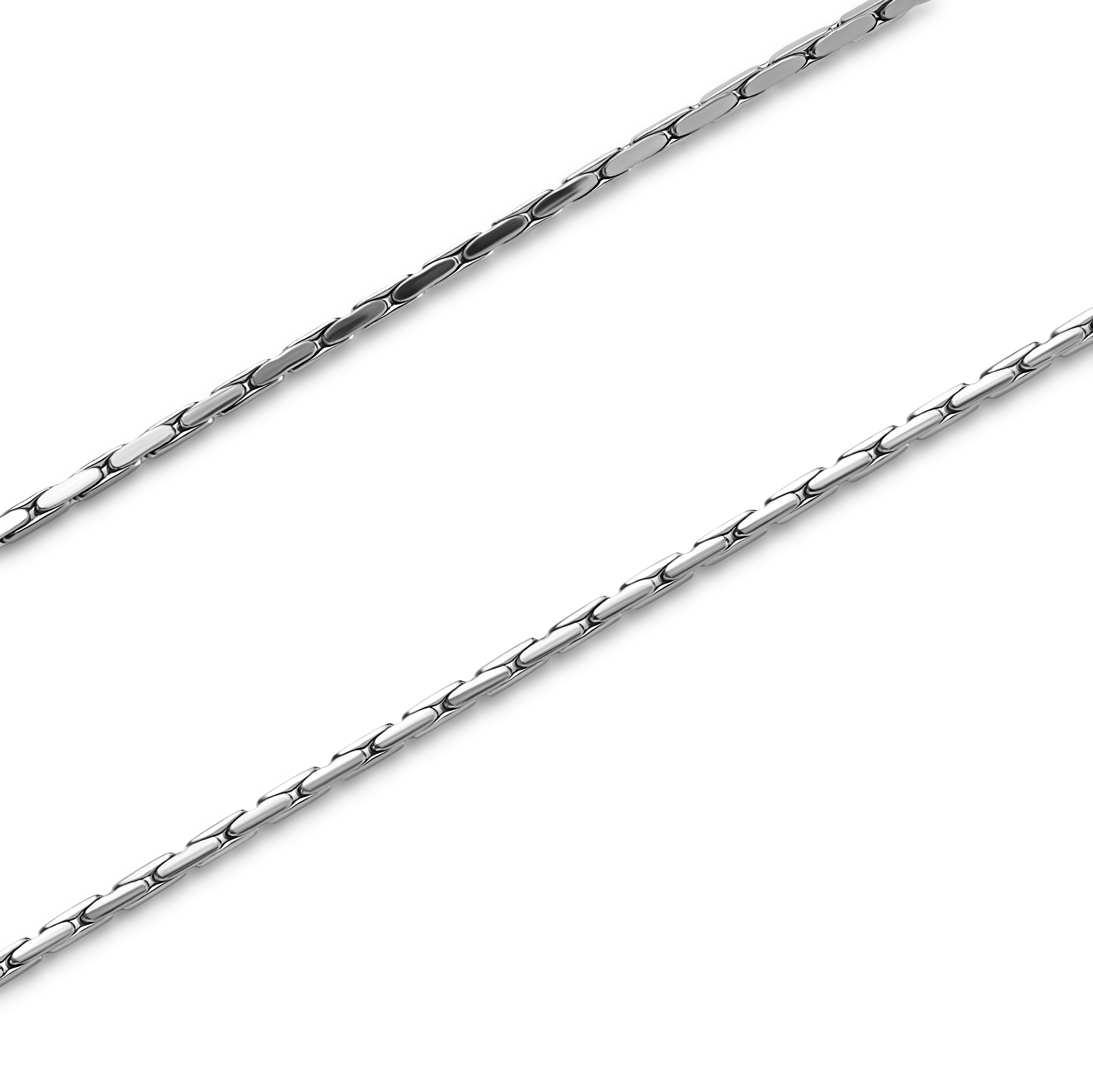 Essentials | 1 mm Sølvfarvet Rektangulært Box Chain Armbånd - 4