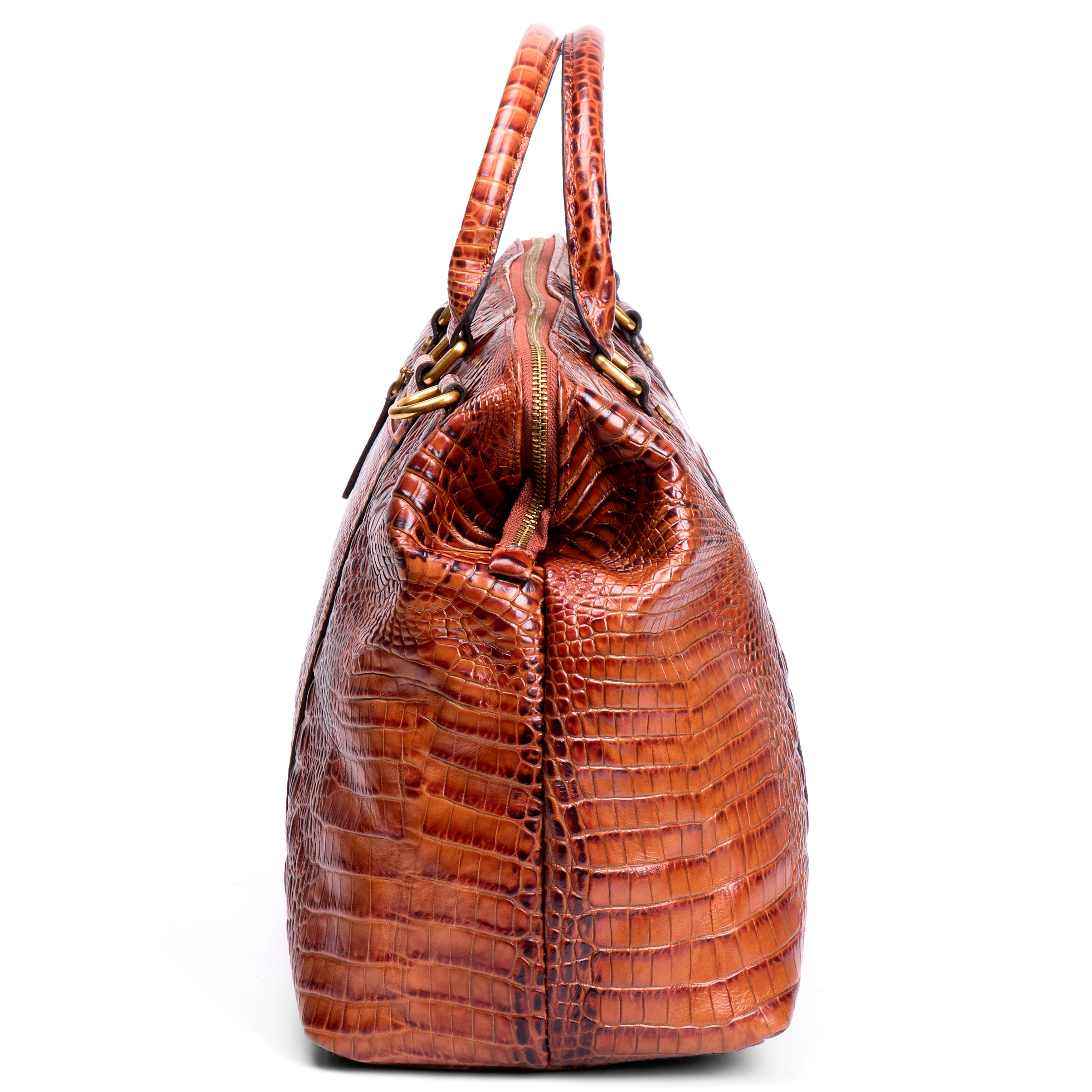 Leren Reistas met Alligatormotief - 4