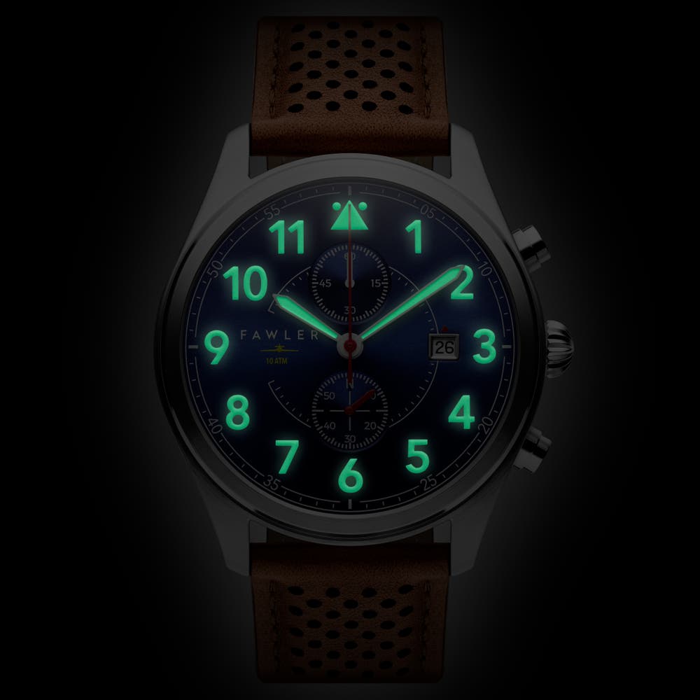 hover: Fraser | Silver-tone and Blue Pilot’s Chronograph Watch hover: Fraser | Silver-tone and Blue Pilot’s Chronograph Watch