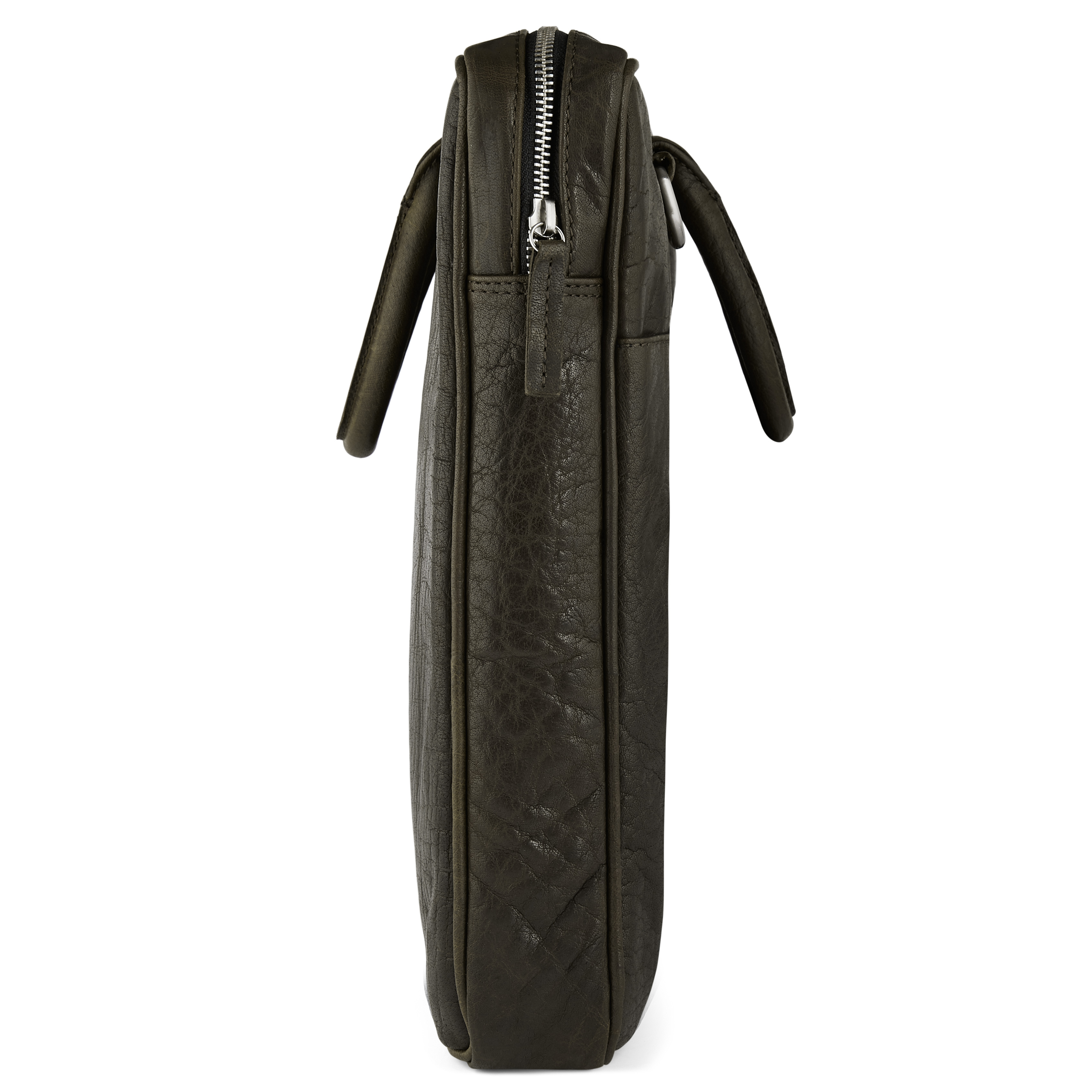 Kapea Montreal 17" oliivinvihreä toimitusjohtajan nahkalaukku - 4