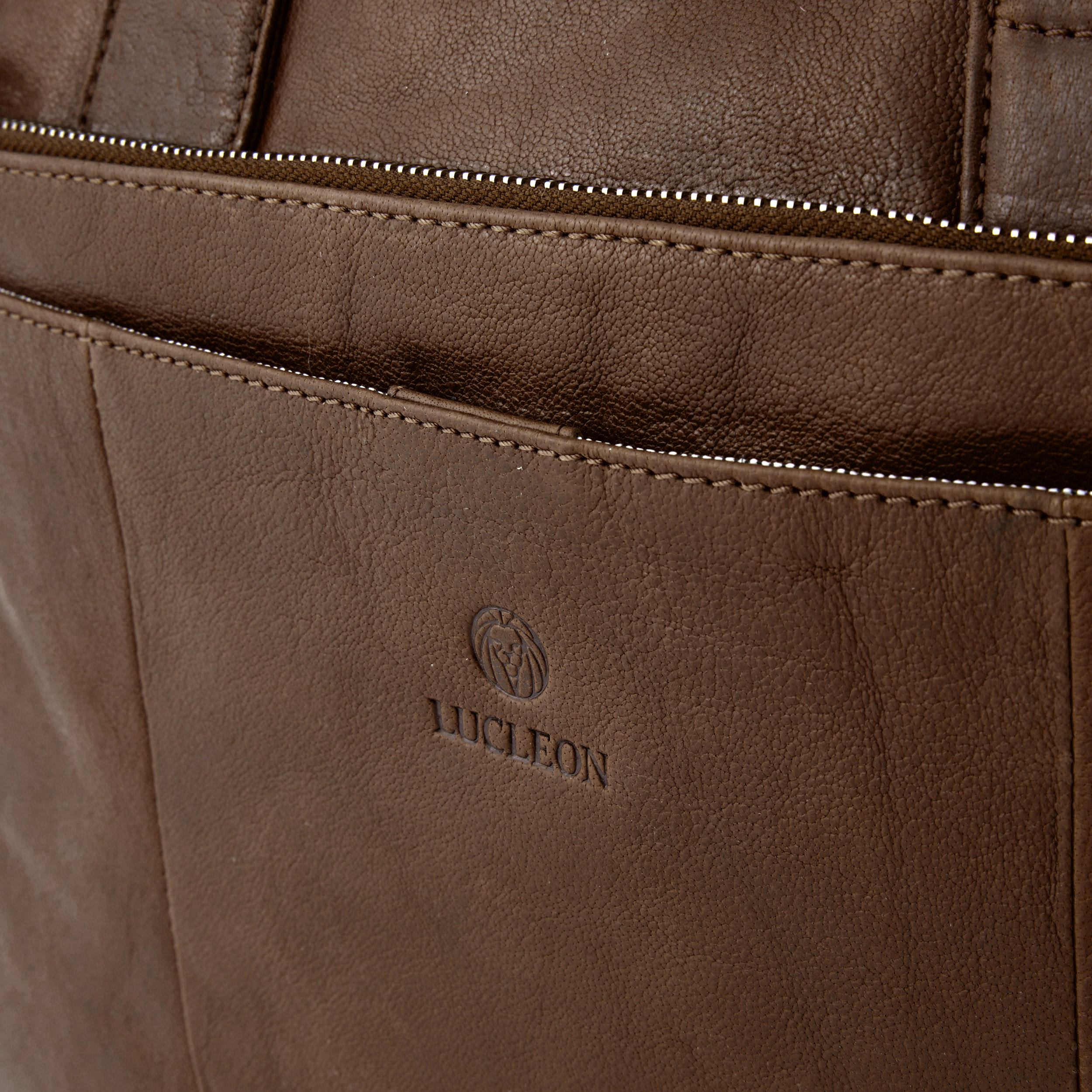 Braune California Laptoptasche - 17