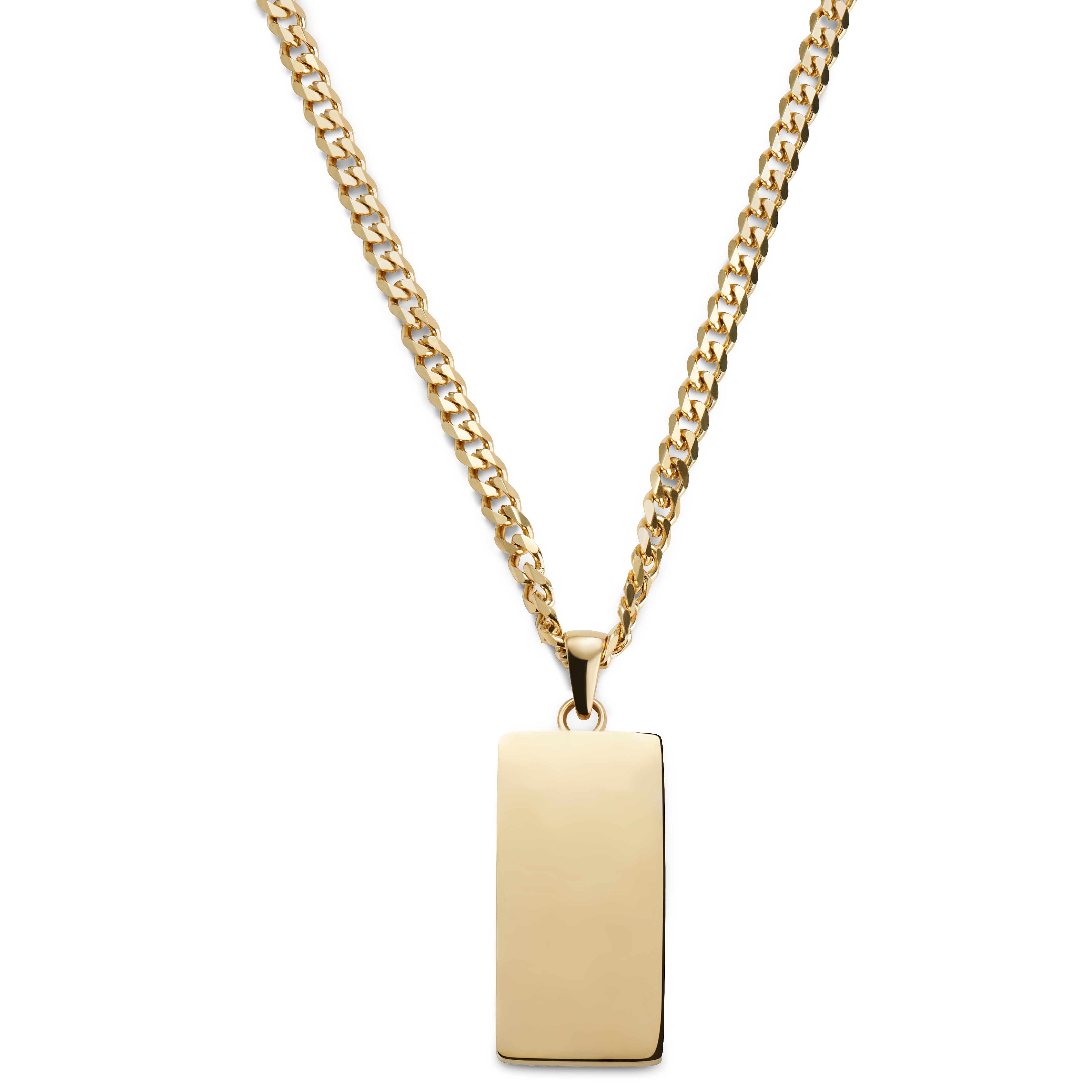 Icarus Brayden Goldfarbene Dog Tag Halskette - 6