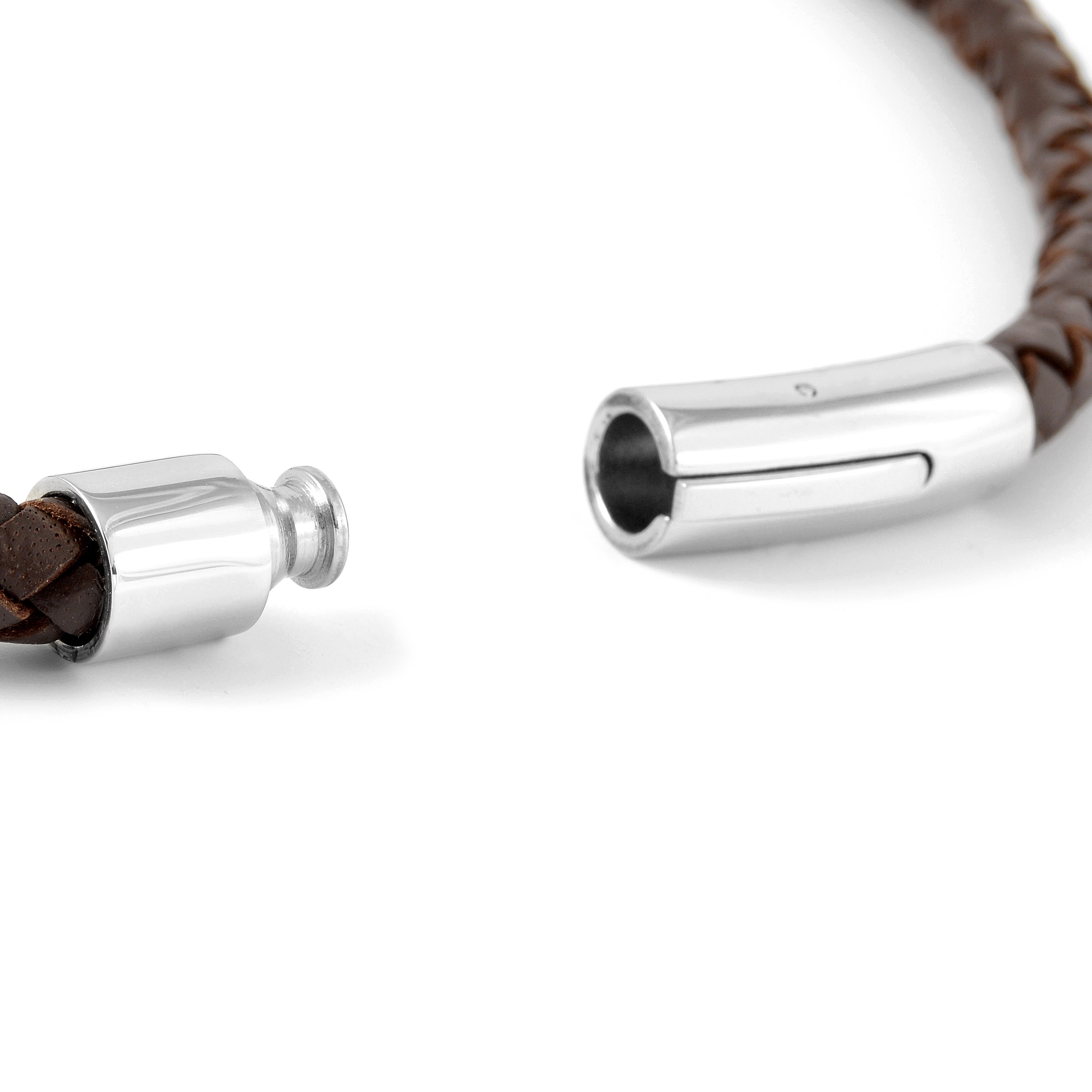 6mm Mörkbrunt Twist Bolo Läderarmband - 3