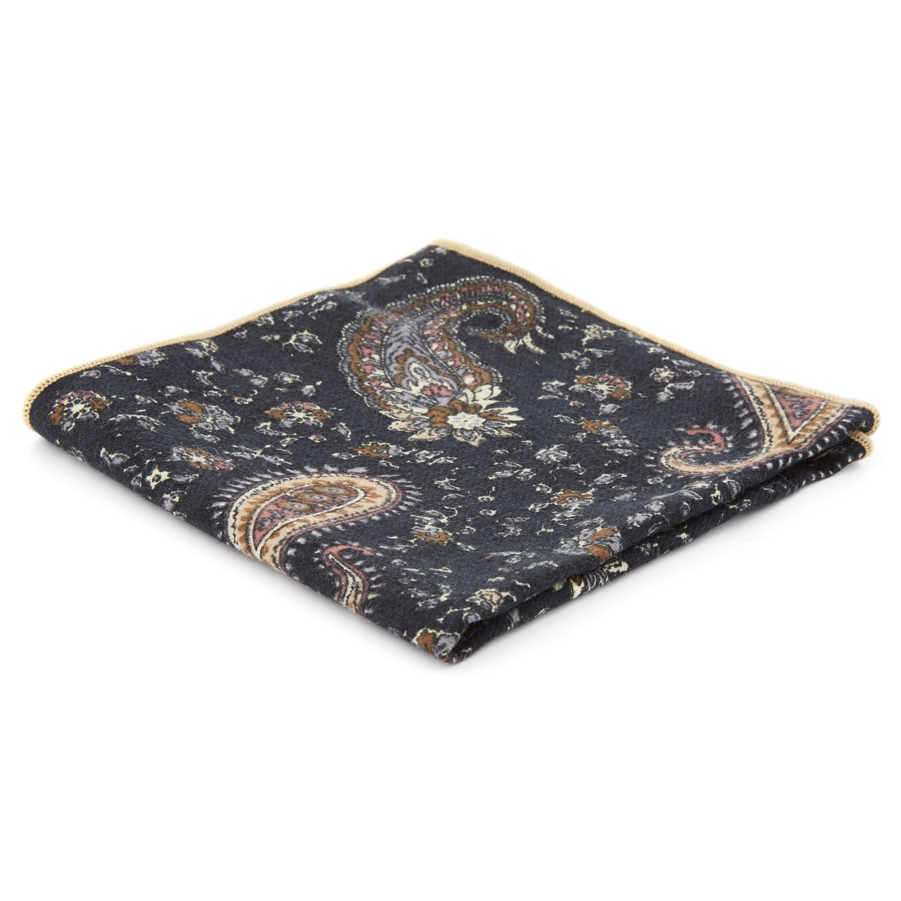 Svart Lommetørkle med Paisleymønster - 1