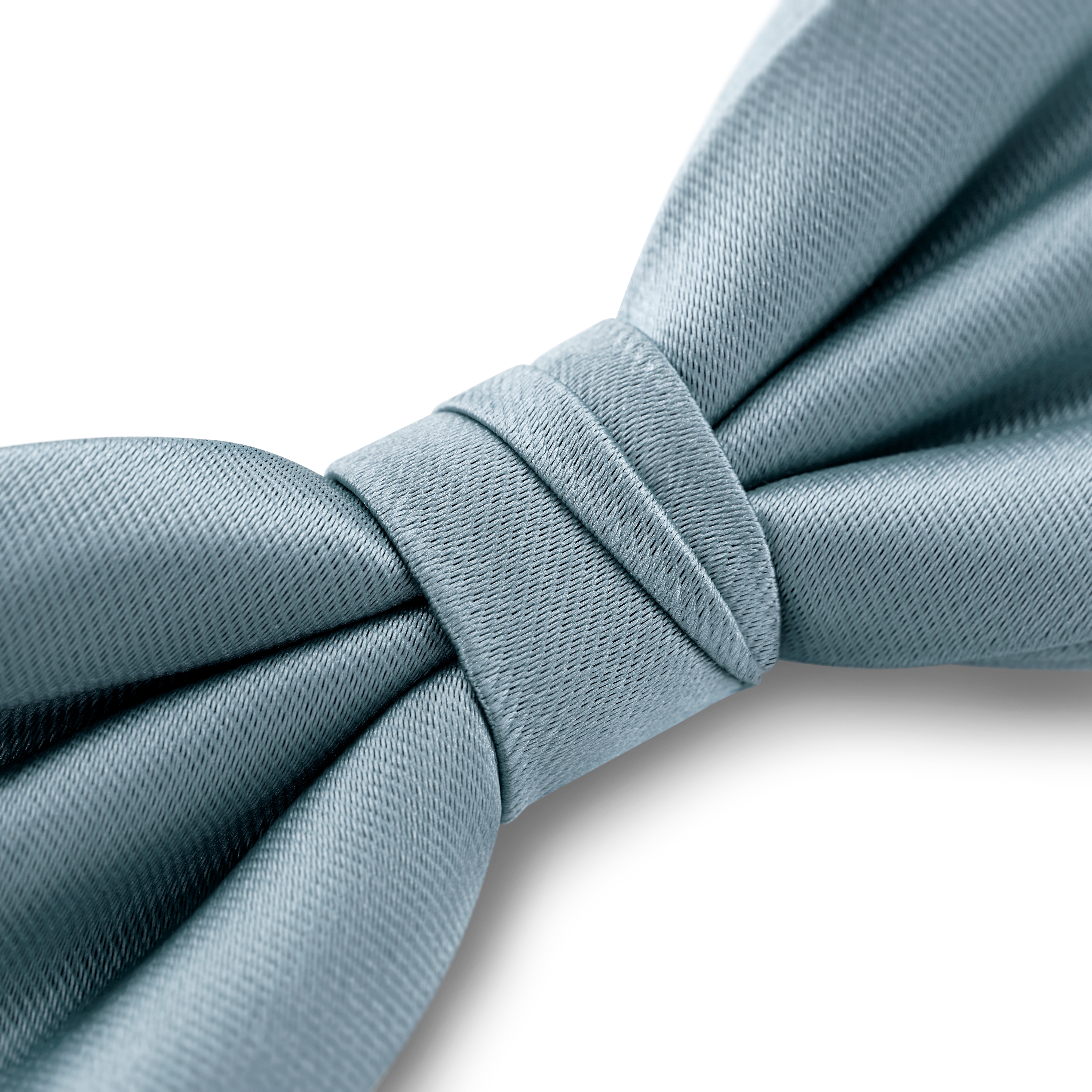 Smoke Grey Pre-Tied Satin Bow Tie - 3