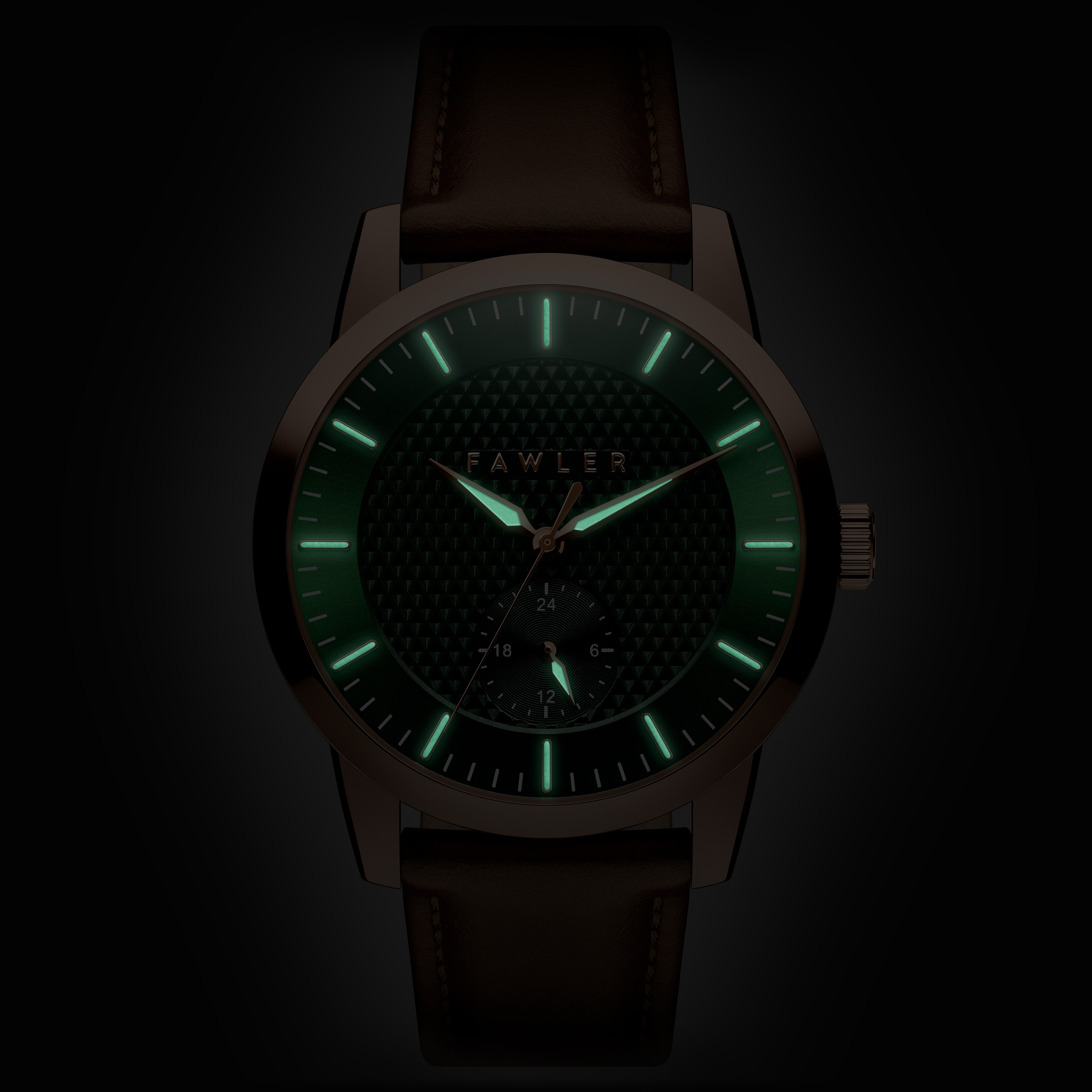 Dayton | Green Textured Dial and Rose Gold-tone Stainless Steel Watch - 2
