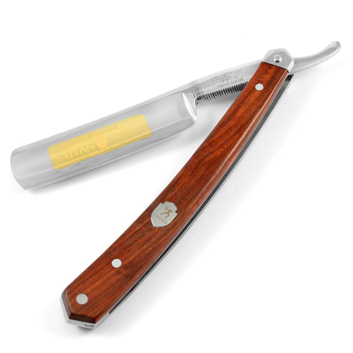 Flat Style Razor Simple Brown Collection 1918T Straight Razor 13/16