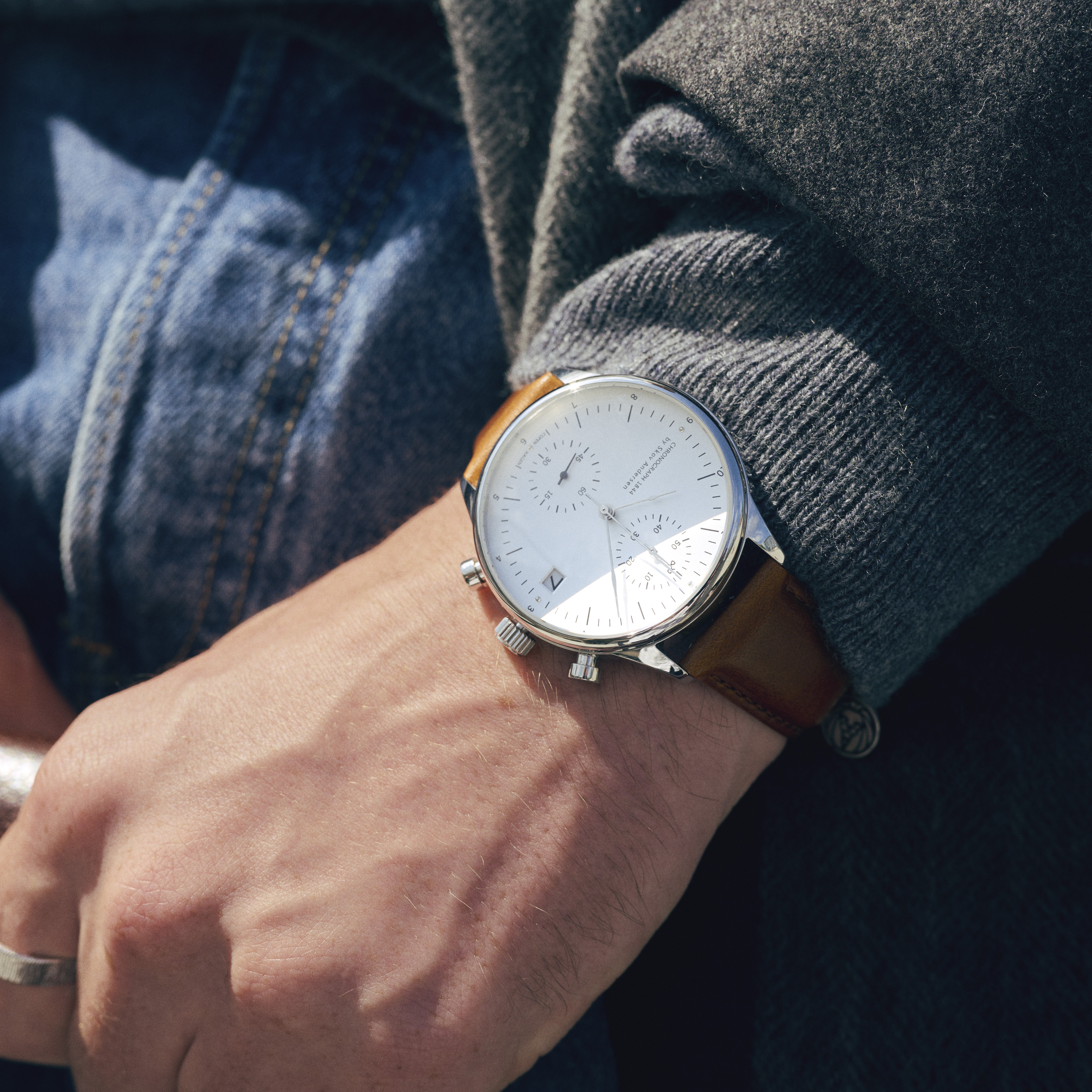 1844 Chronograph | Acier chirurgical & Blanc - 2