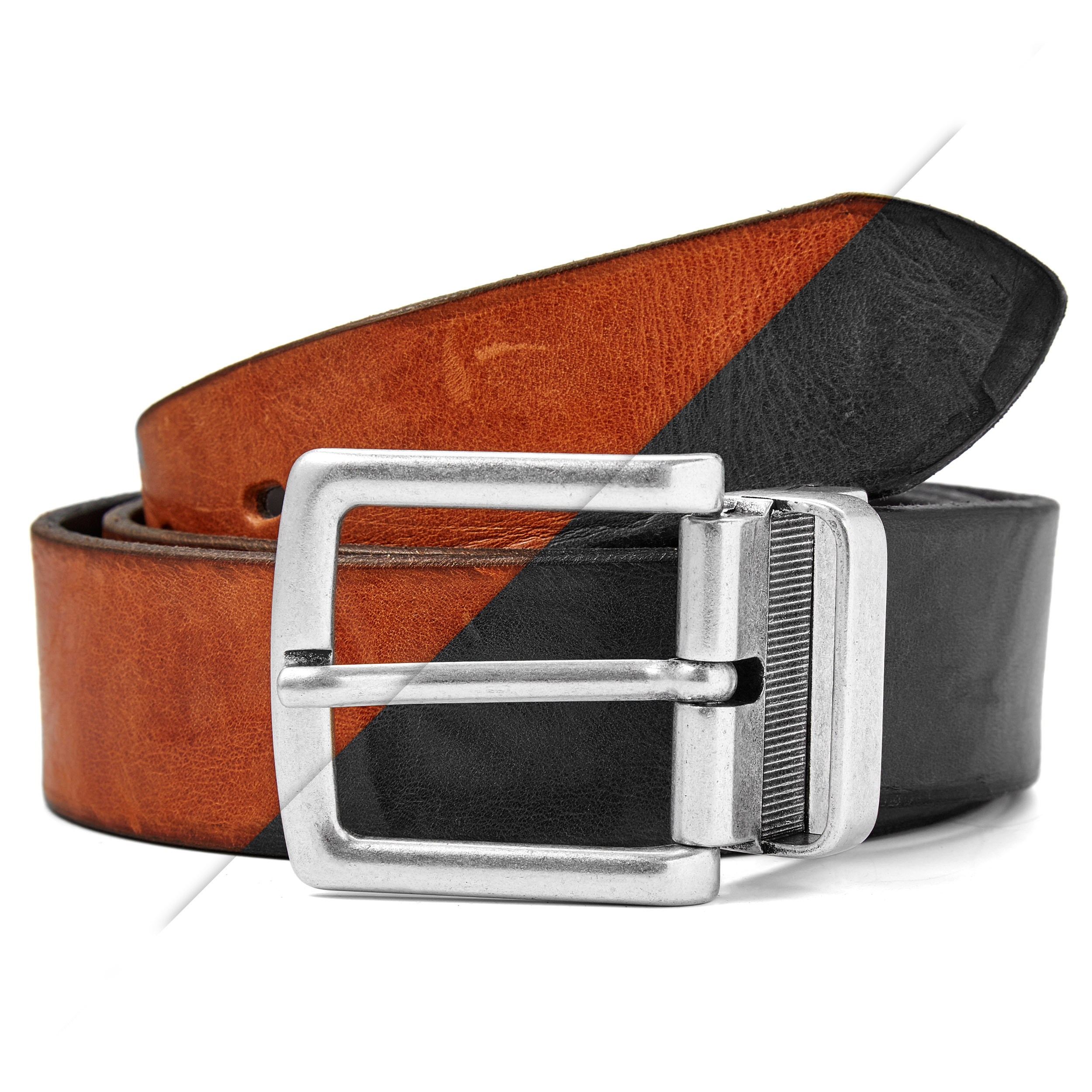 Dual Colour Leather Belt - 115cm - 1