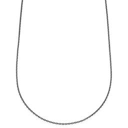 Essentials | 2 mm Gunmetal Black Cable Chain Necklace