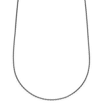 Essentials | Collier à maille forçat couleur gris foncé 2 mm Essentials | Collier à maille forçat couleur gris foncé 2 mm
