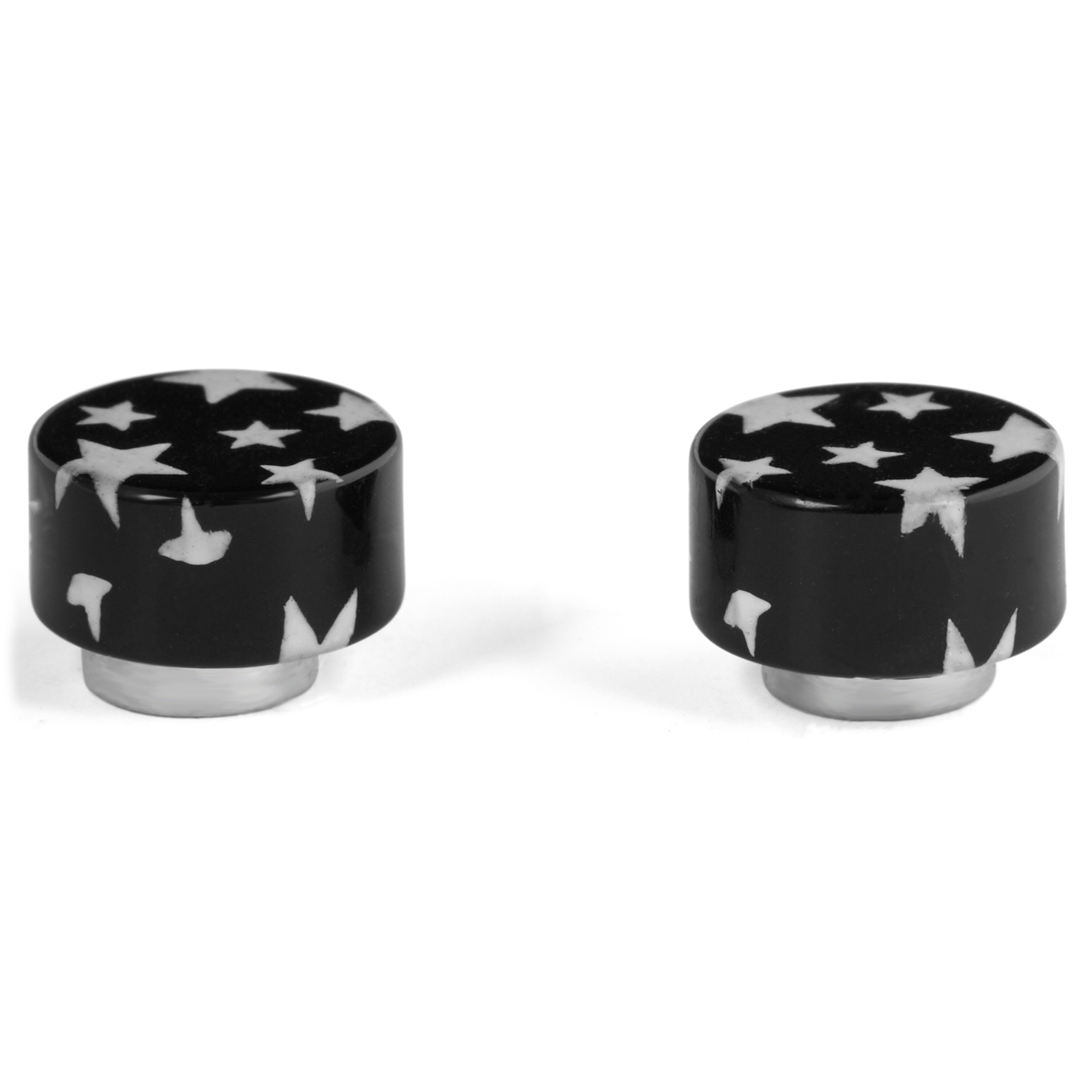 Black & White Star Magnetic Earring - 2