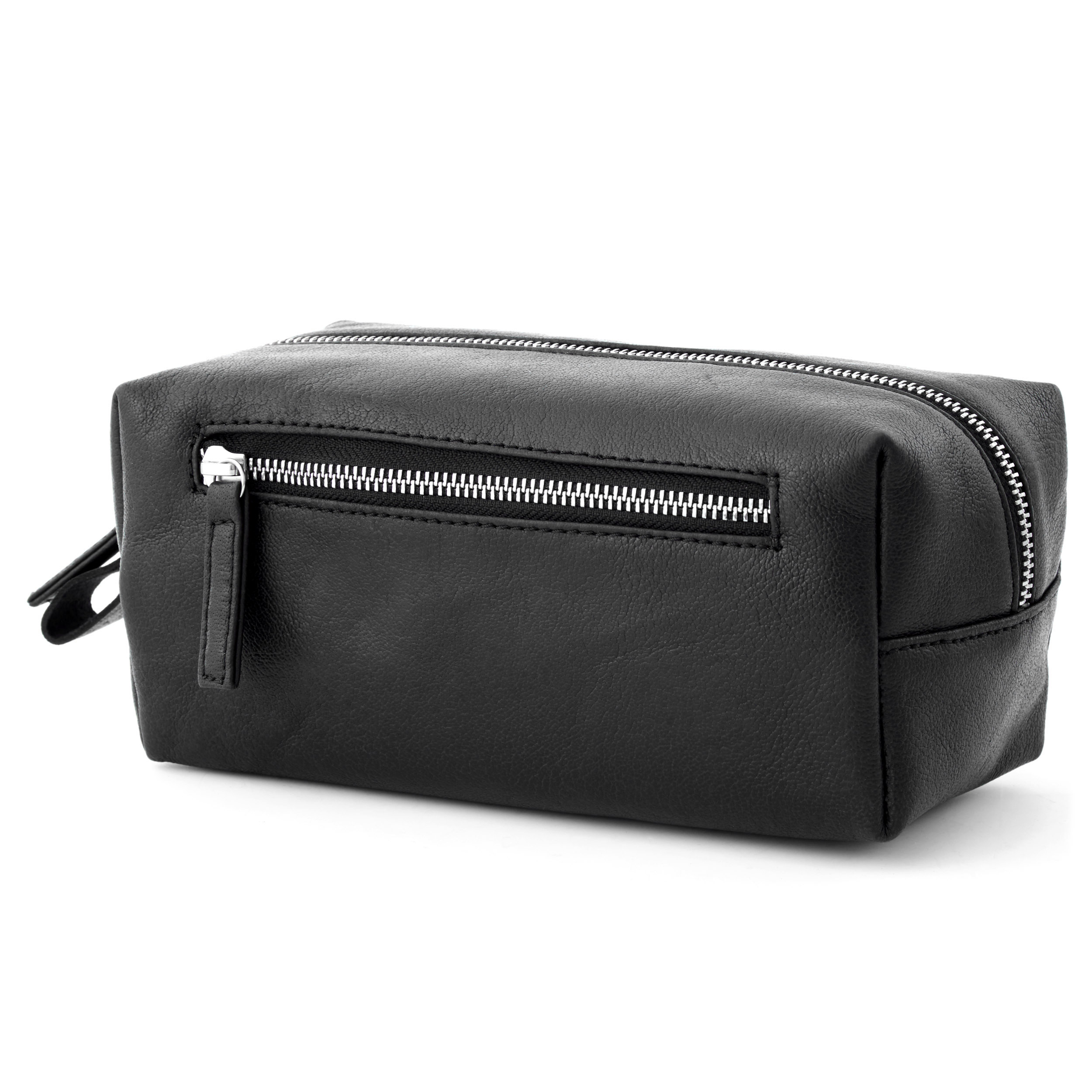 Trousse de toilette en cuir noir "California"  - 11