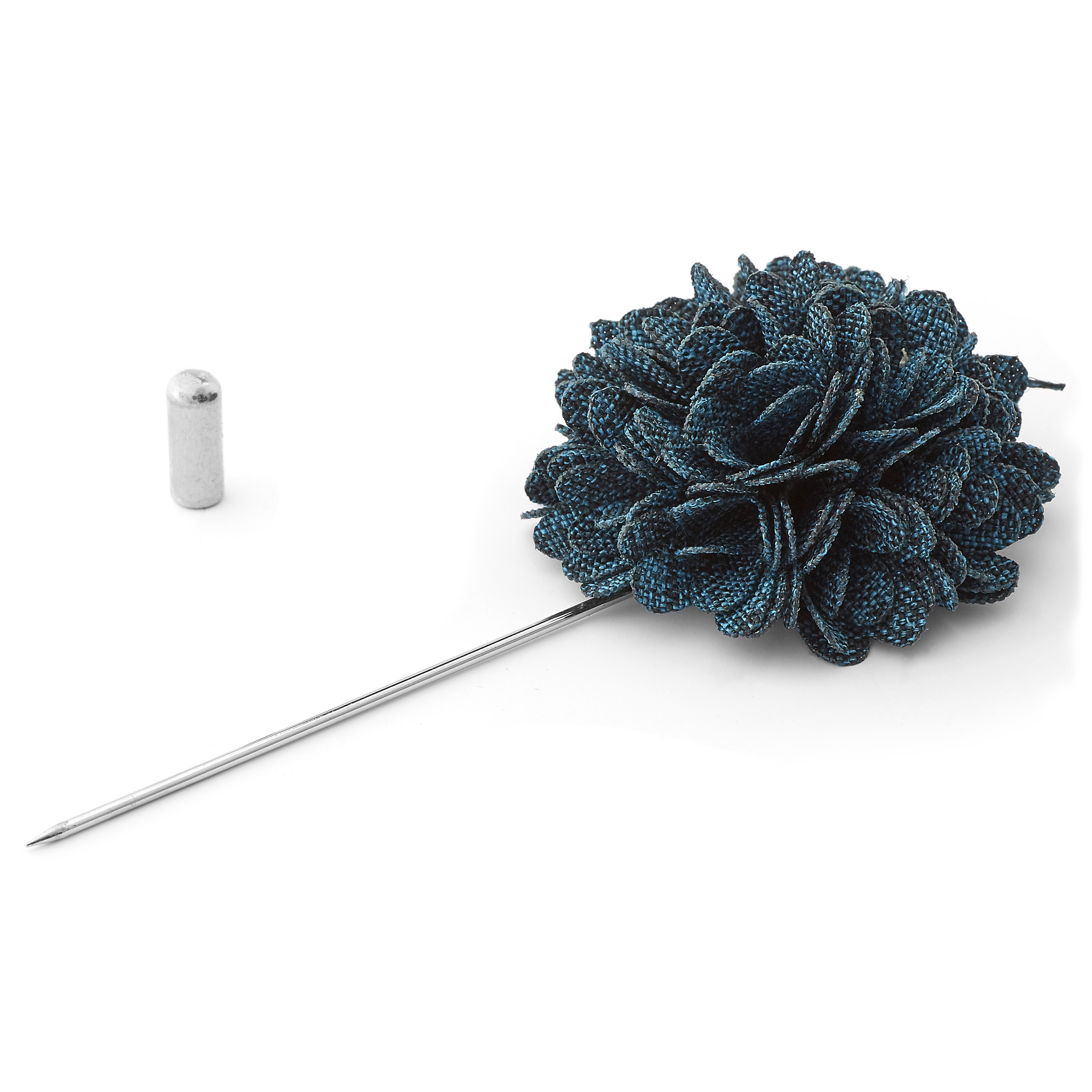 Shades of Blue Flower Lapel Pin - 2