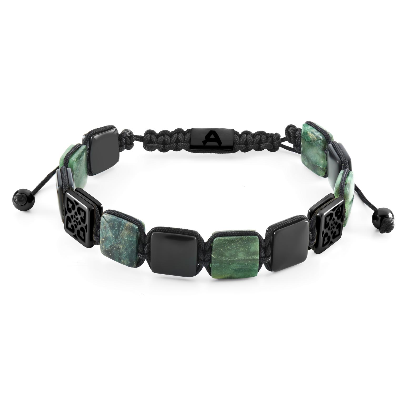 Elysian | Black Onyx and Green Tiger’s Eye Flat Bead Bracelet Elysian | Black Onyx and Green Tiger’s Eye Flat Bead Bracelet