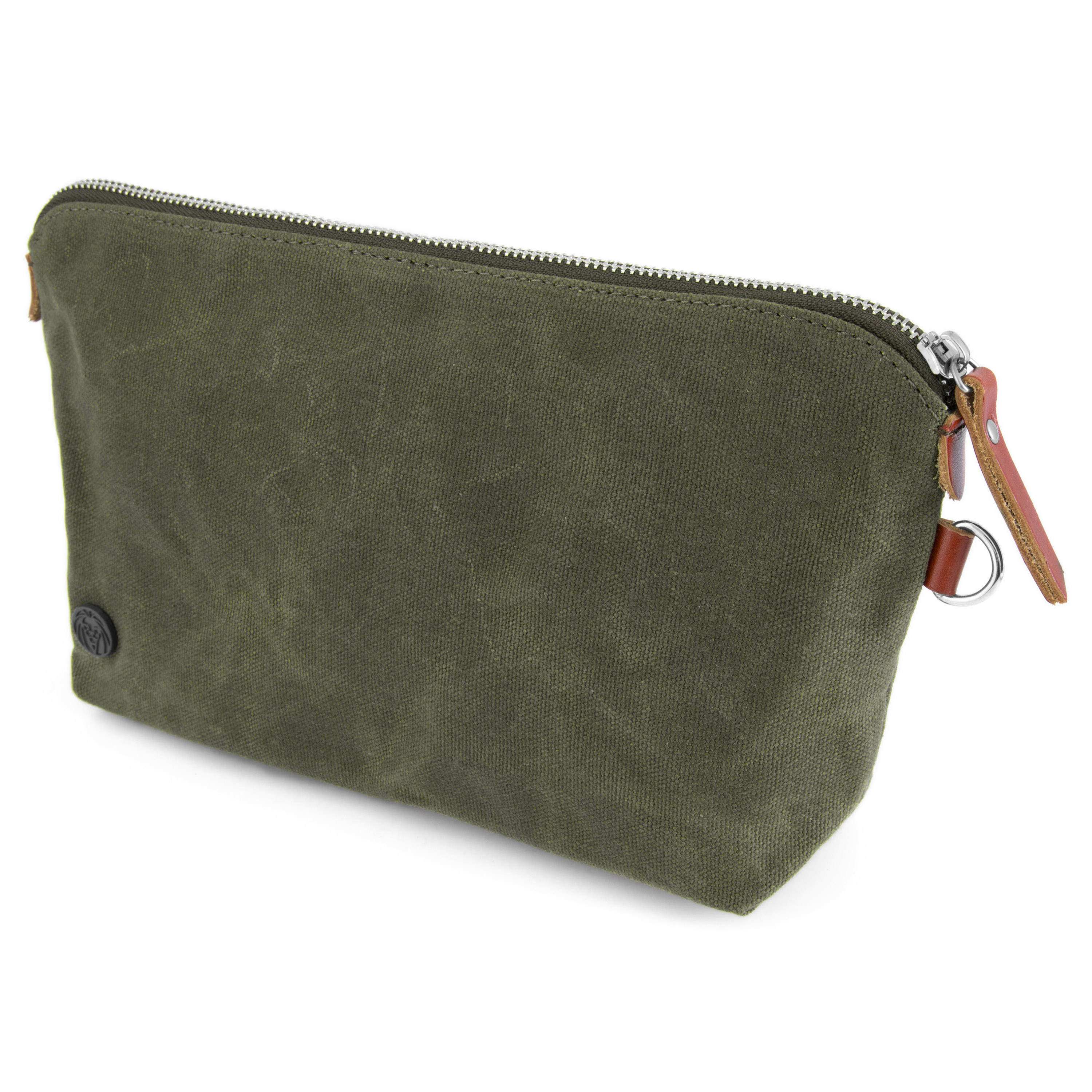 Olivengrøn Drexel Voksbehandlet Kanvastoilettaske - 2
