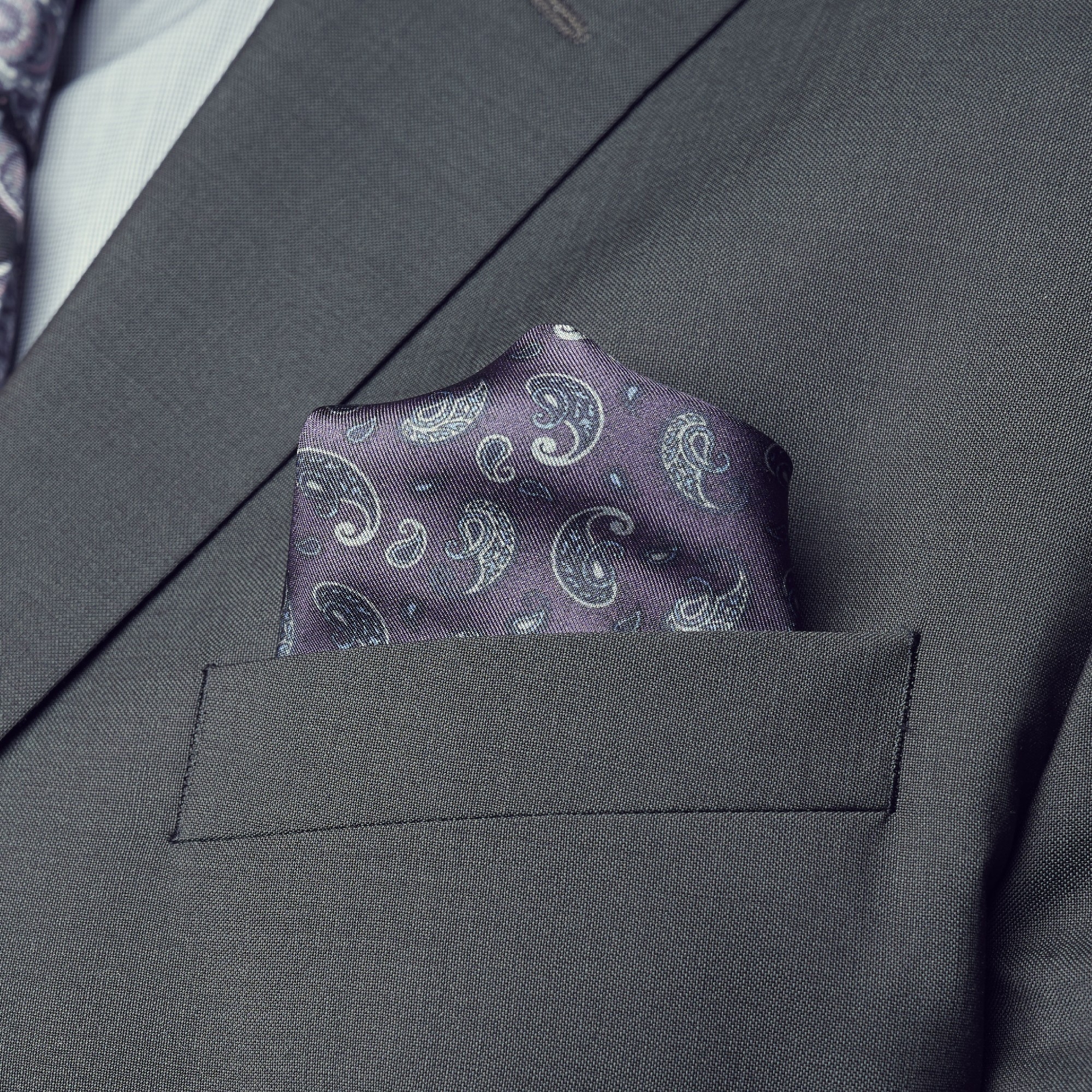 Brenton Boho Seiden Einstecktuch - 5