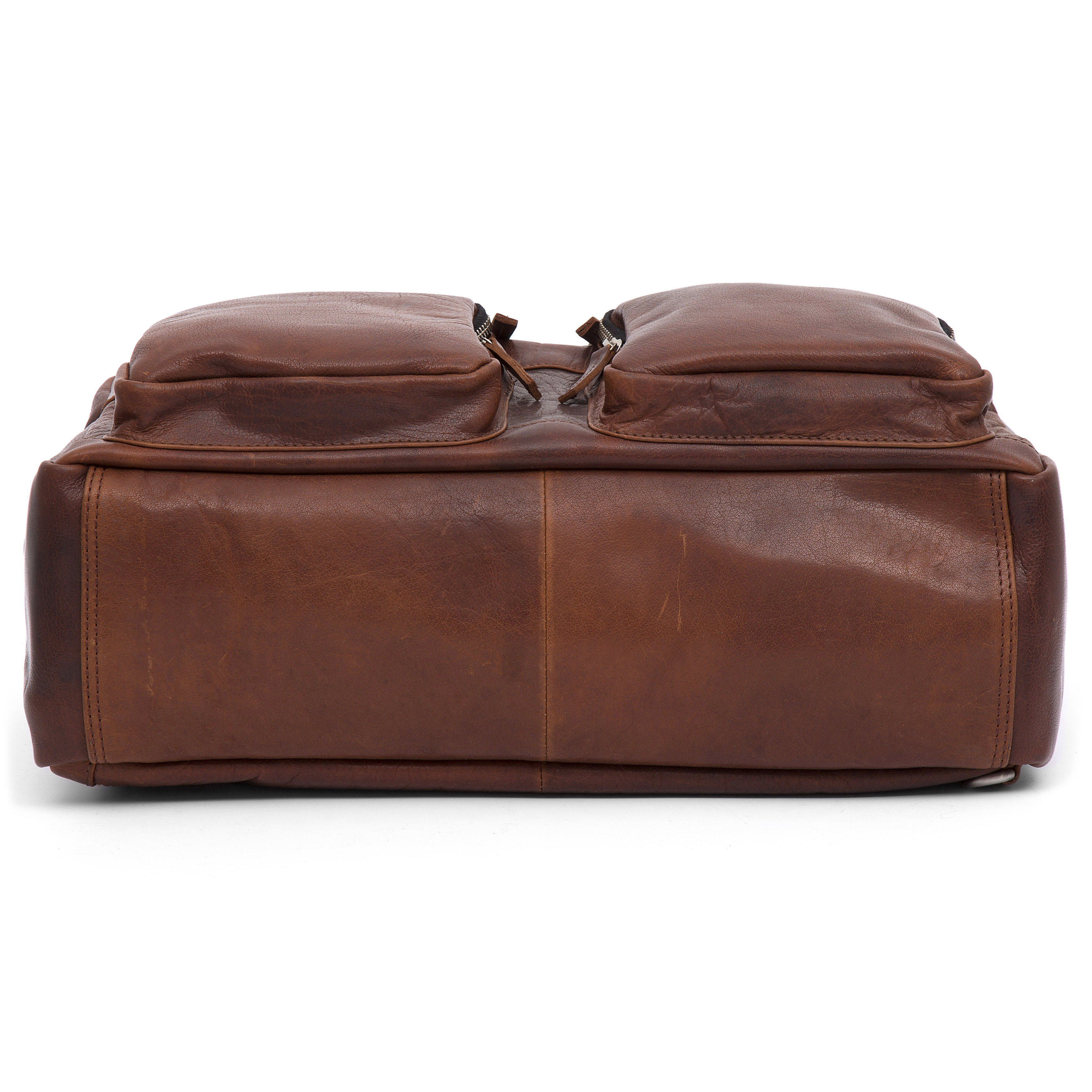 Bolsa de viaje de cuero canela Combi Montreal - 8