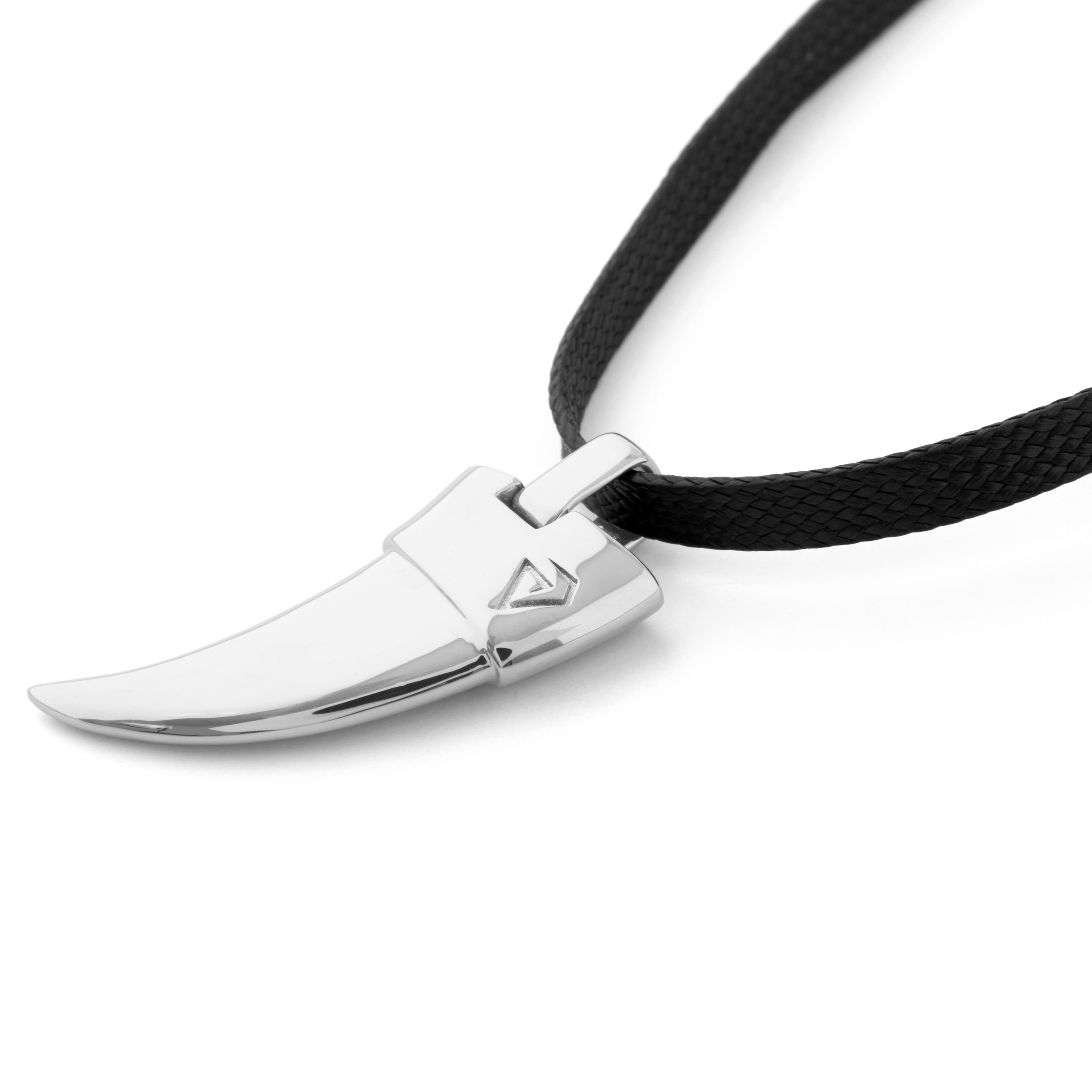 925s Silver Tiger Tooth Necklace - 2