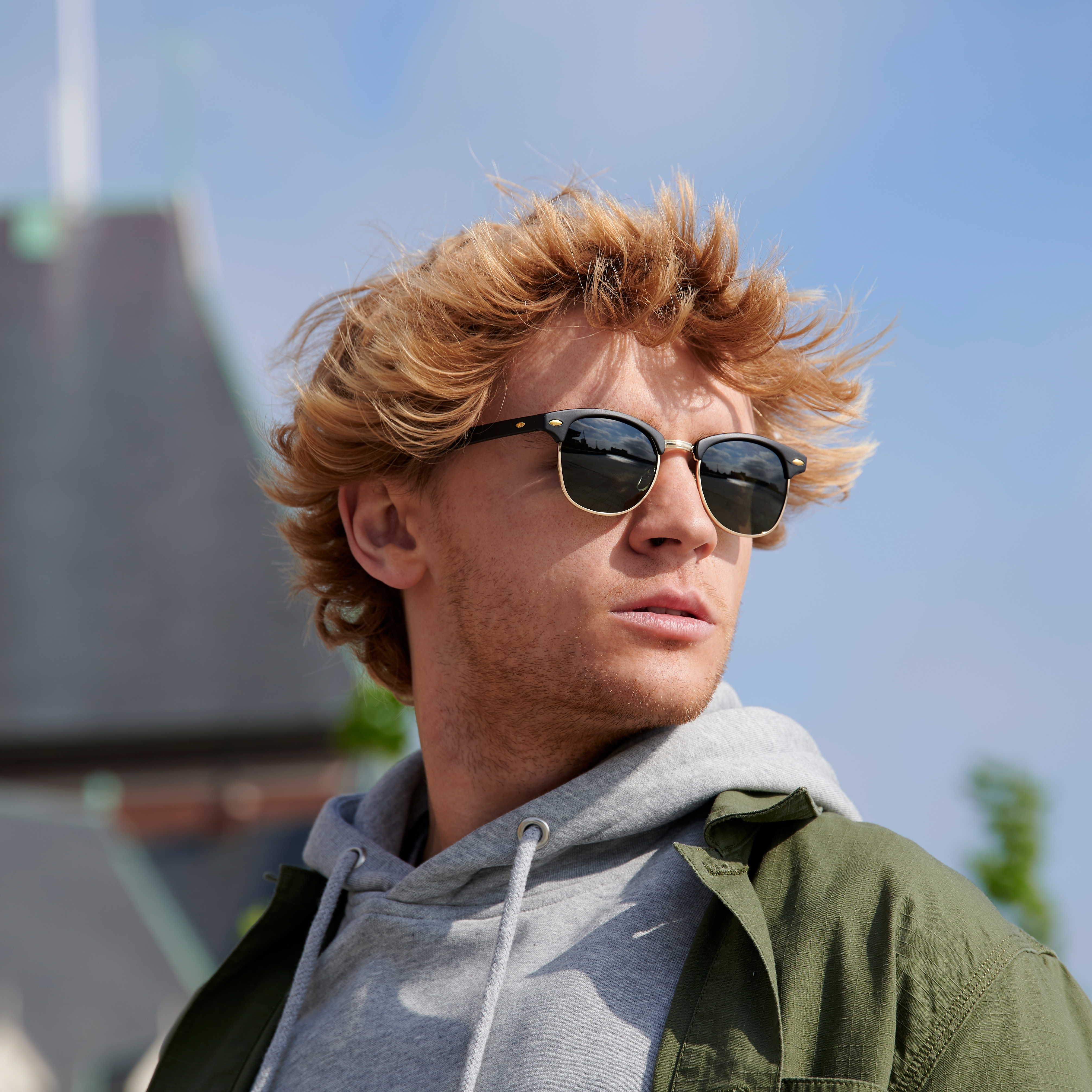 Sluneční brýle ve zlatých tónech Brownline - 6