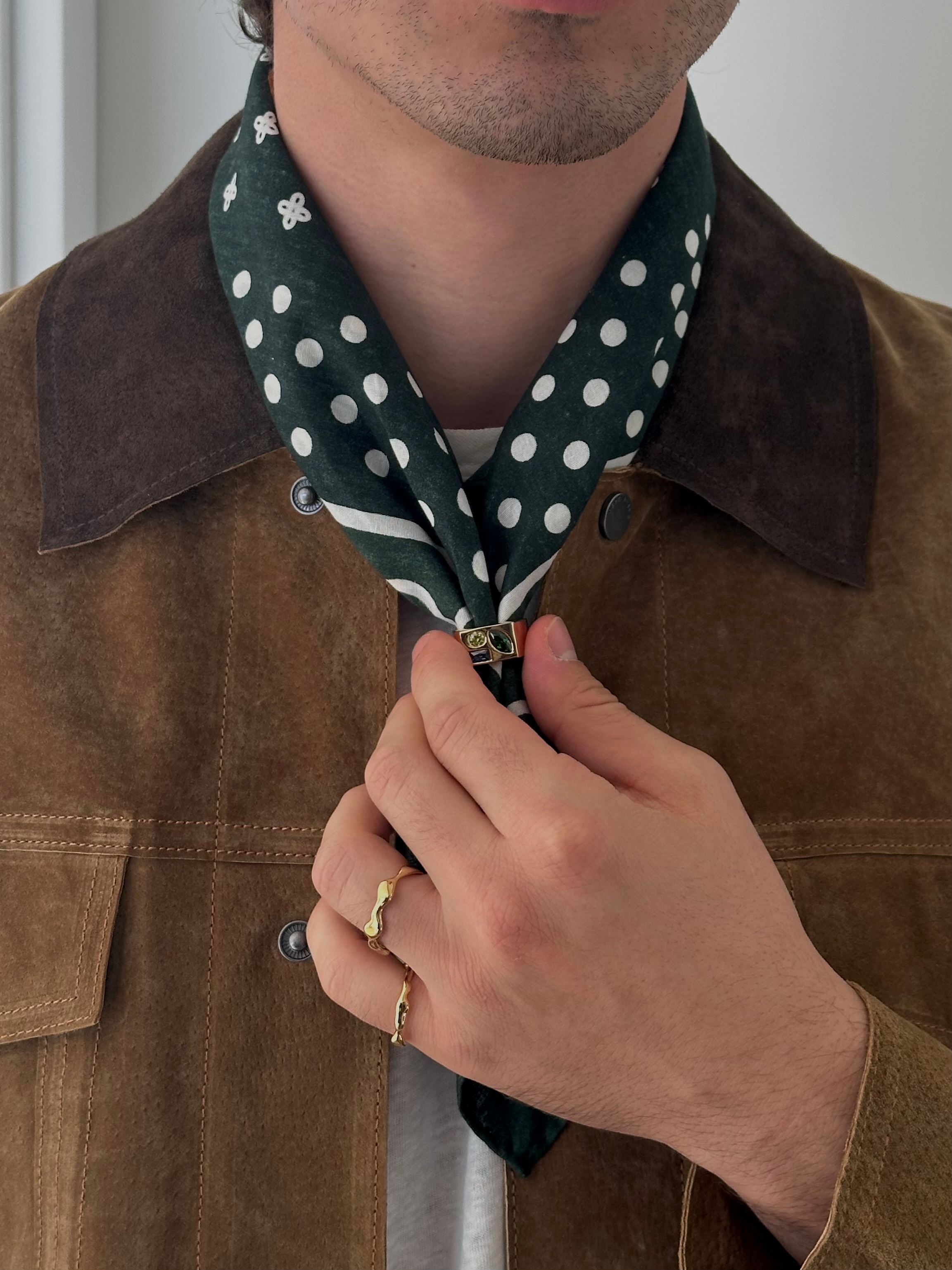 The Intro | Grøn Western Bomuld Bandana - 5