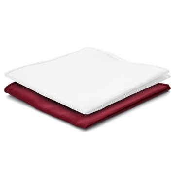 2-Pack | Red & White Pocket Squares 2-Pack | Red & White Pocket Squares