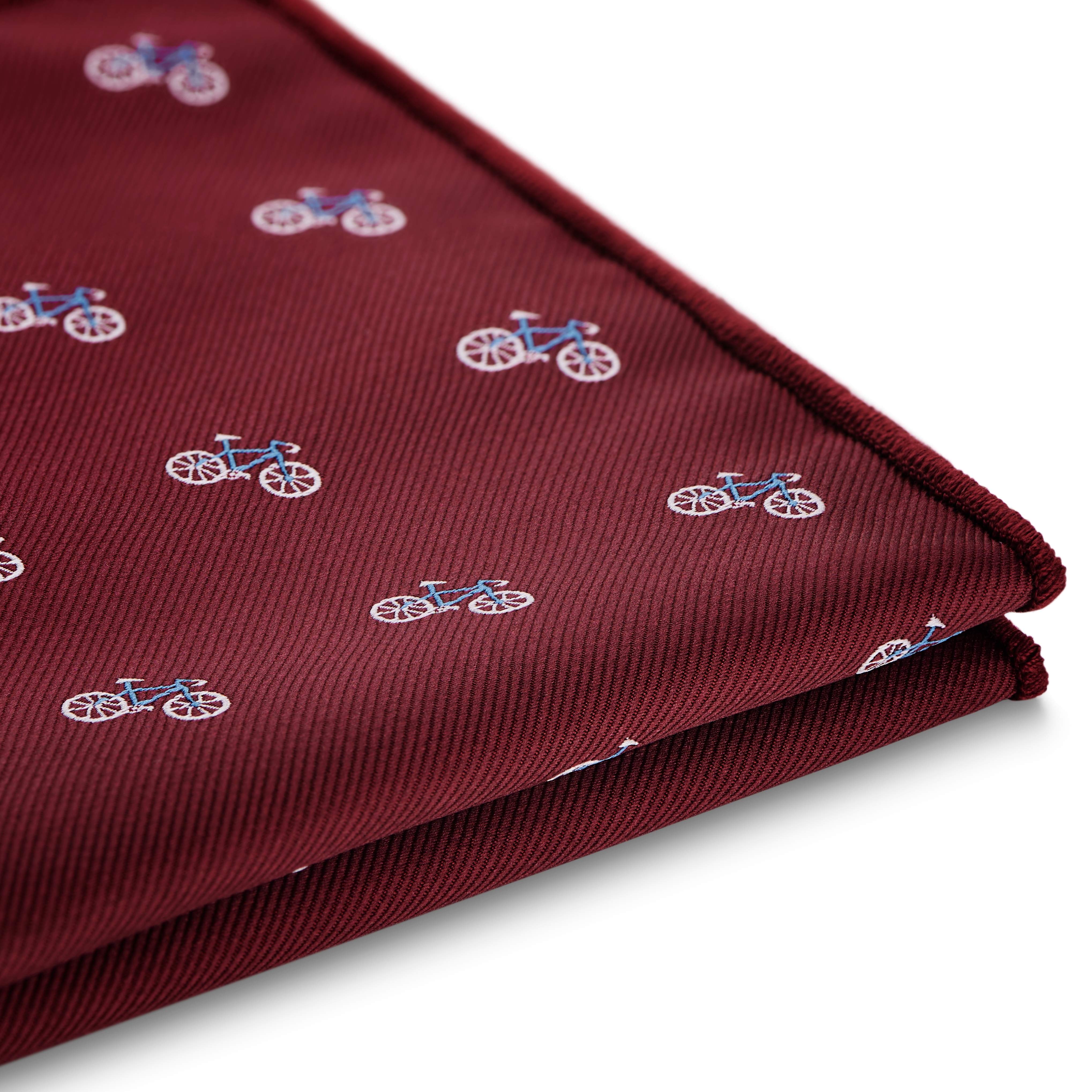 Motos | Red Bicycle Pocket Square - 3