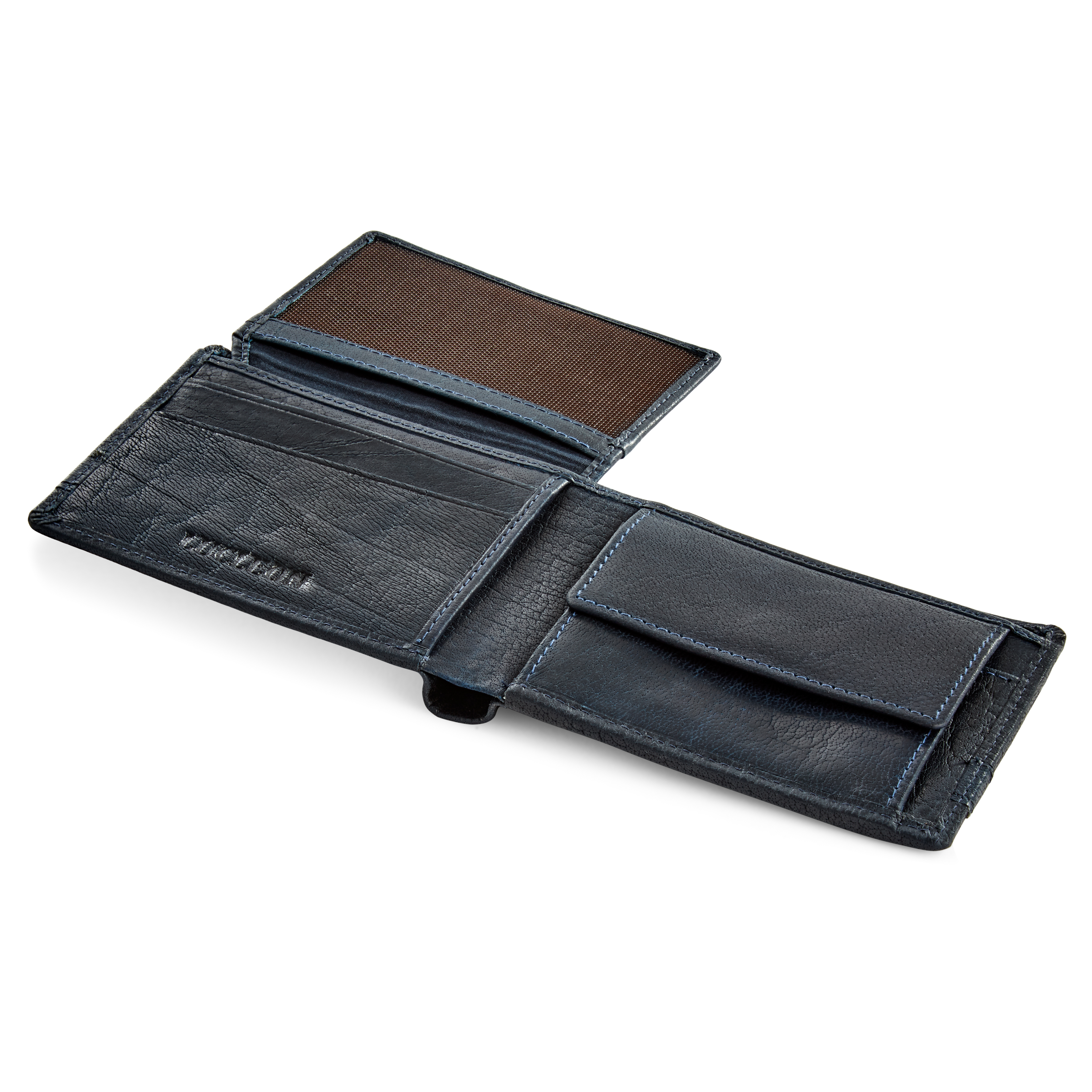 Montreal | Bifold Navy Blue RFID Leather Wallet - 9