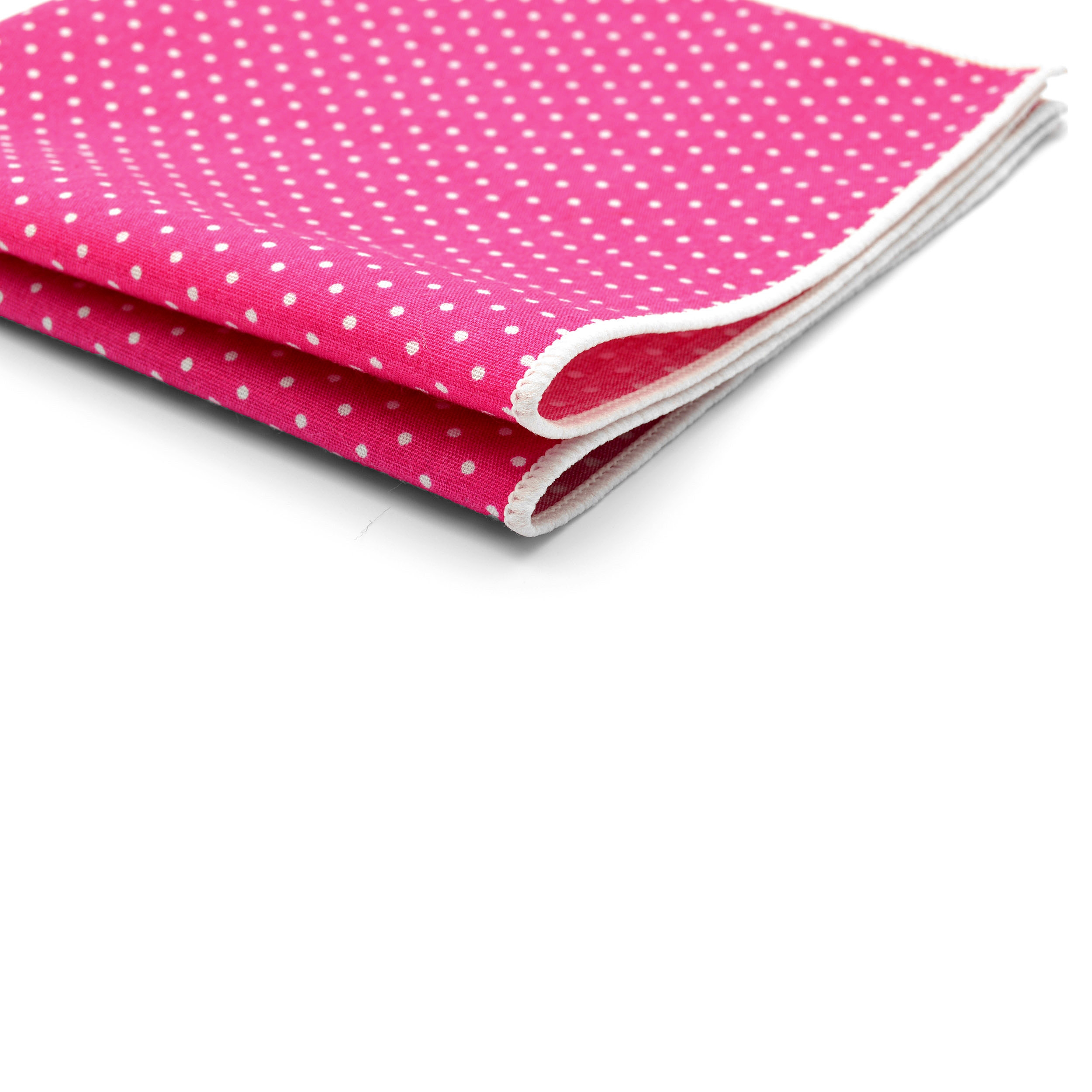 Roze Gestippelde Katoenen Pochet - 2