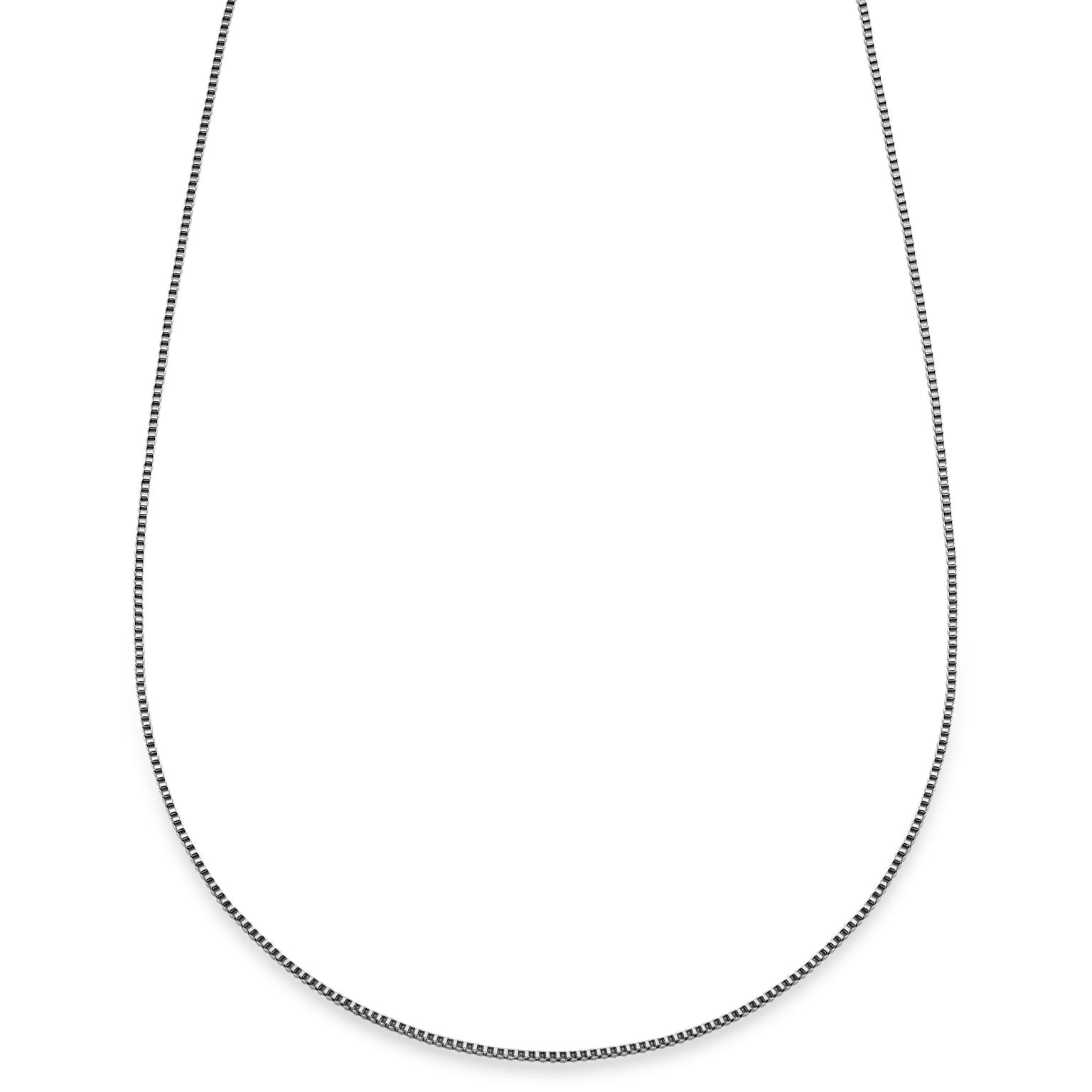 Essentials | 1 mm srebrzysty naszyjnik kostka kwadratowa Essentials | 1 mm srebrzysty naszyjnik kostka kwadratowa
