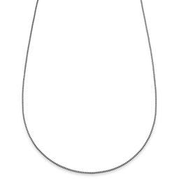 Essentials | Collar de cadena de caja curva plateado de 1 mm