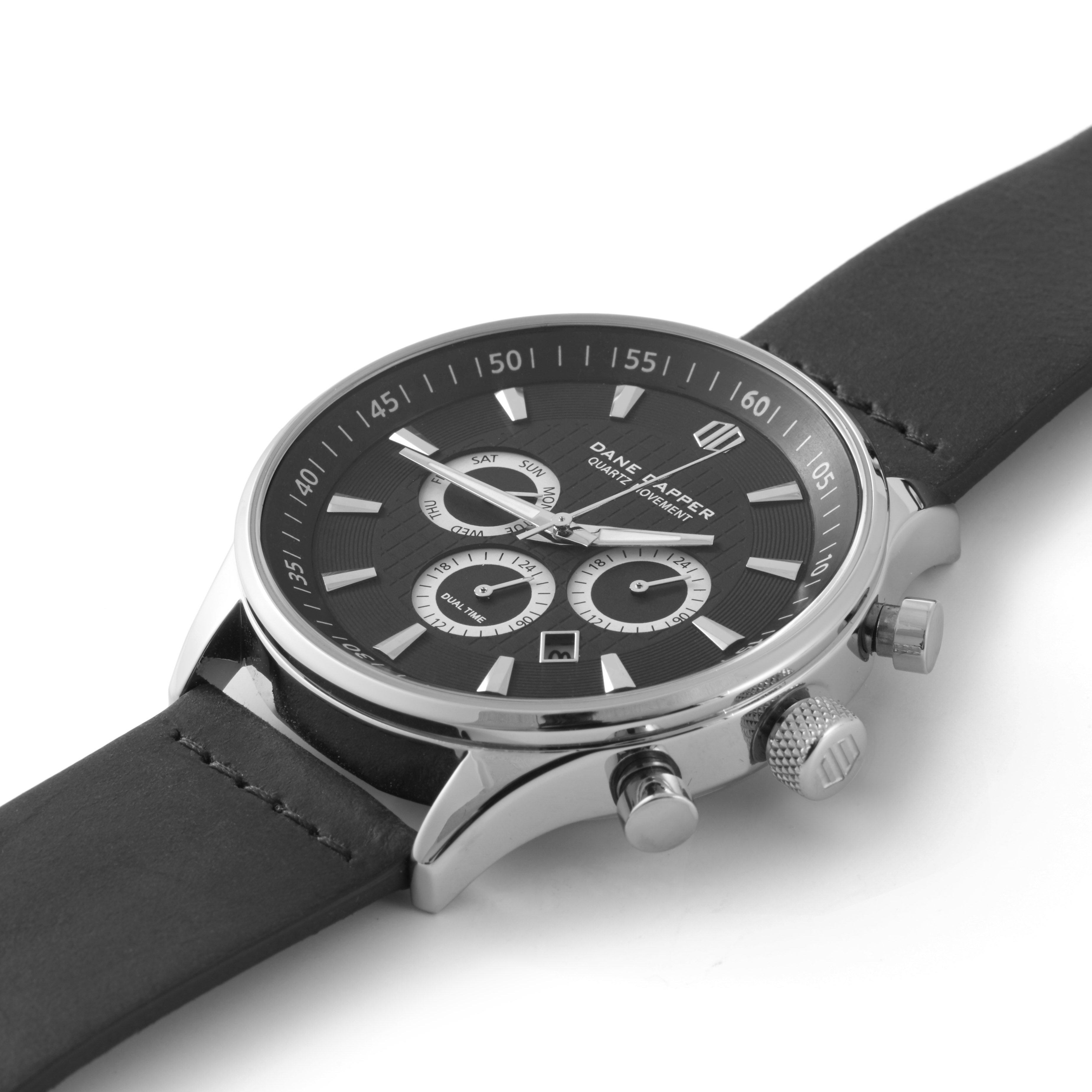 Black & Silver Troika Watch - 2