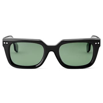 Поляризирани слънчеви очила с черни дебели рамки