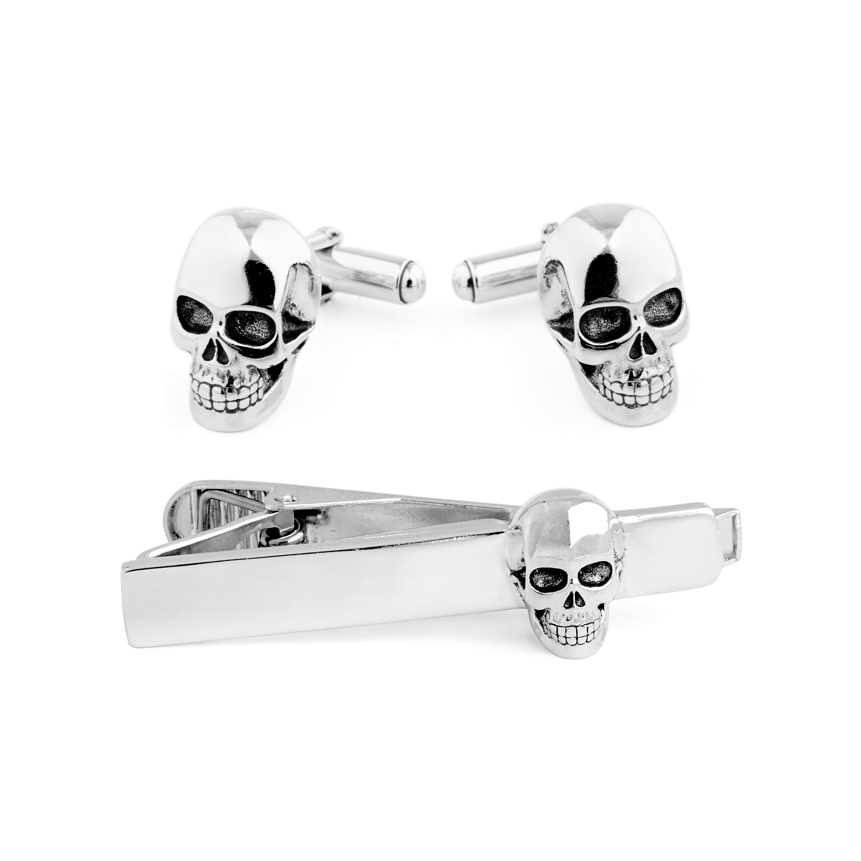 Kort Sæt i 925s-Sølv med Kranie - 1