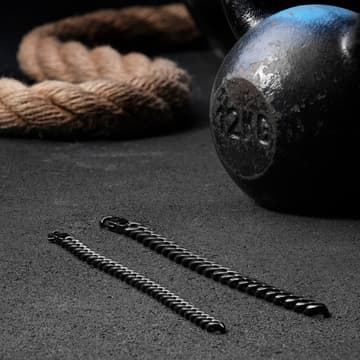 Schwarzes Fitness Kettenarmband Schwarzes Fitness Kettenarmband