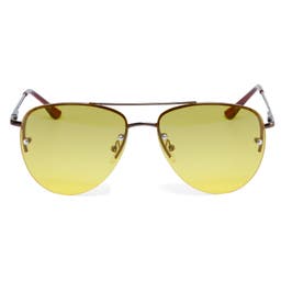 Aviator barna és sárga napszemüveg