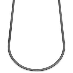 Essentials | 5 mm Gunmetal Black Herringbone Chain Necklace