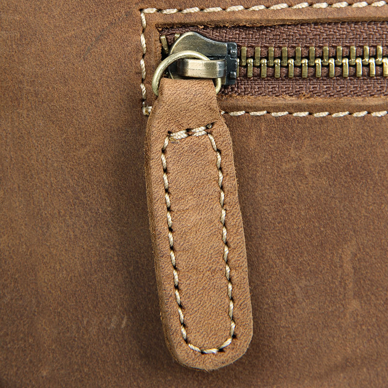 Bolsa de Ombro em Pele Castanha Vintage - 3