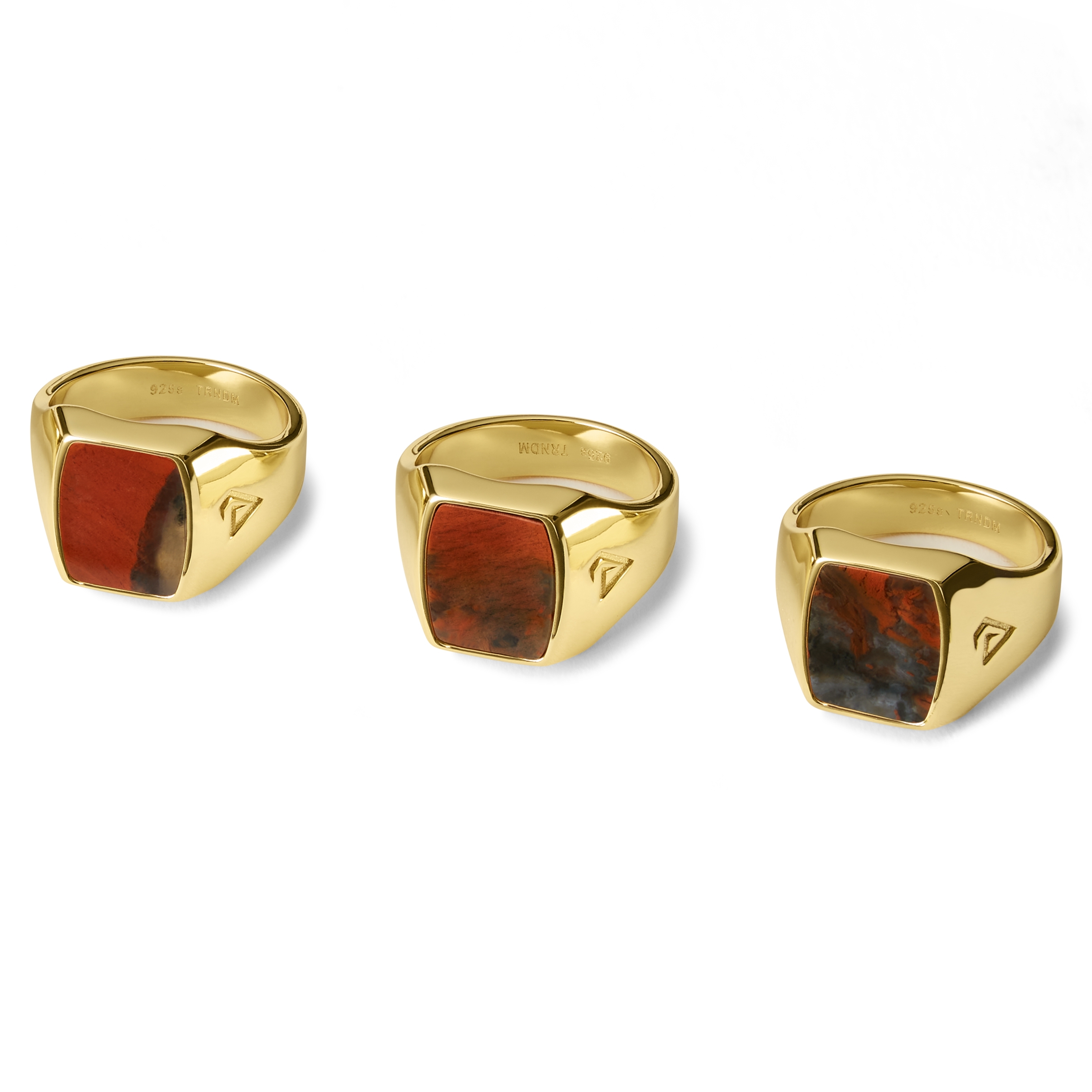 Stor Helitrop Klackring 925s Classic Guldring - 3