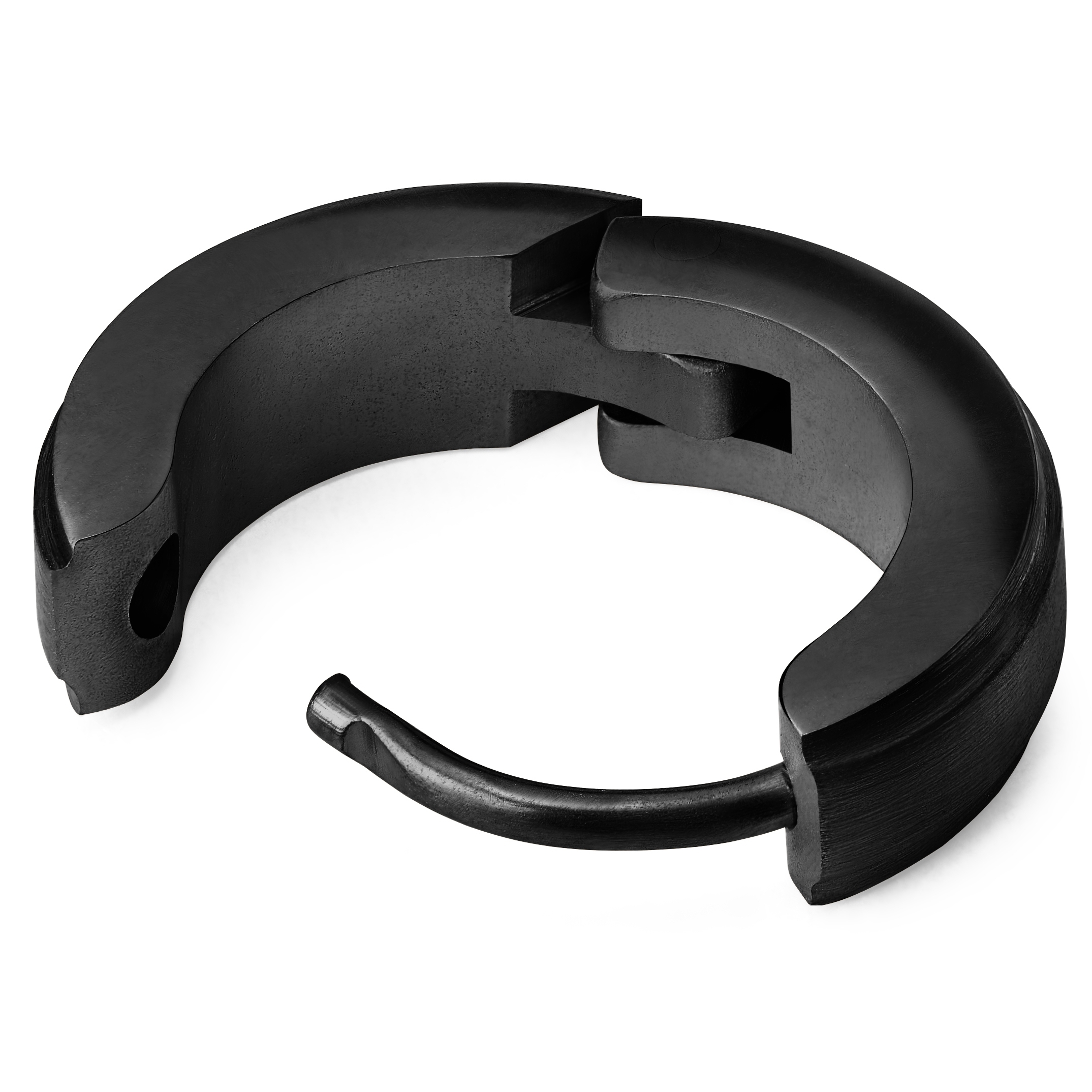 Gunmetal Stainless Steel Hoop Earring - 2