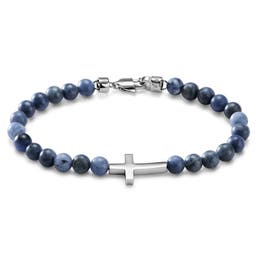 Unity | 6 mm Lapis Lazuli Cross Bracelet