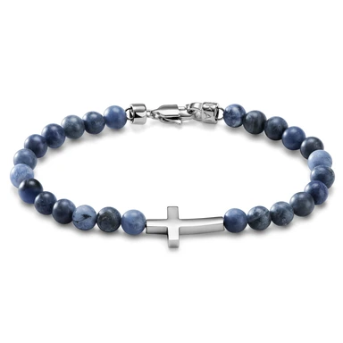 Unity | Armband van Lapis Lazuli met Kruis Unity | Armband van Lapis Lazuli met Kruis