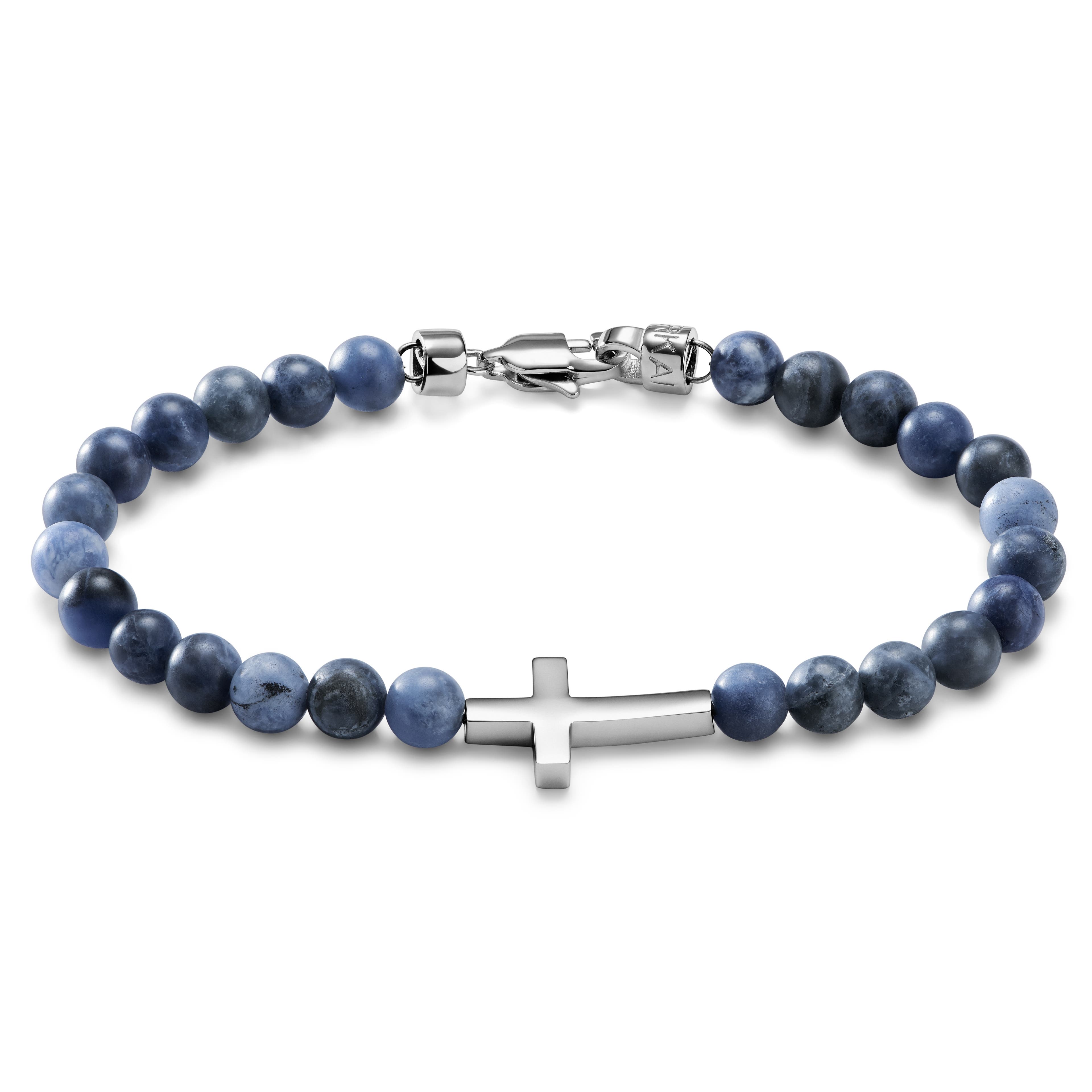 Unity | Lapis Lazuli-armband med Kors