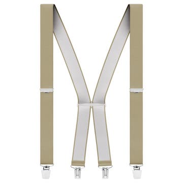 Solide Tan Clip-On Hosenträger Solide Tan Clip-On Hosenträger