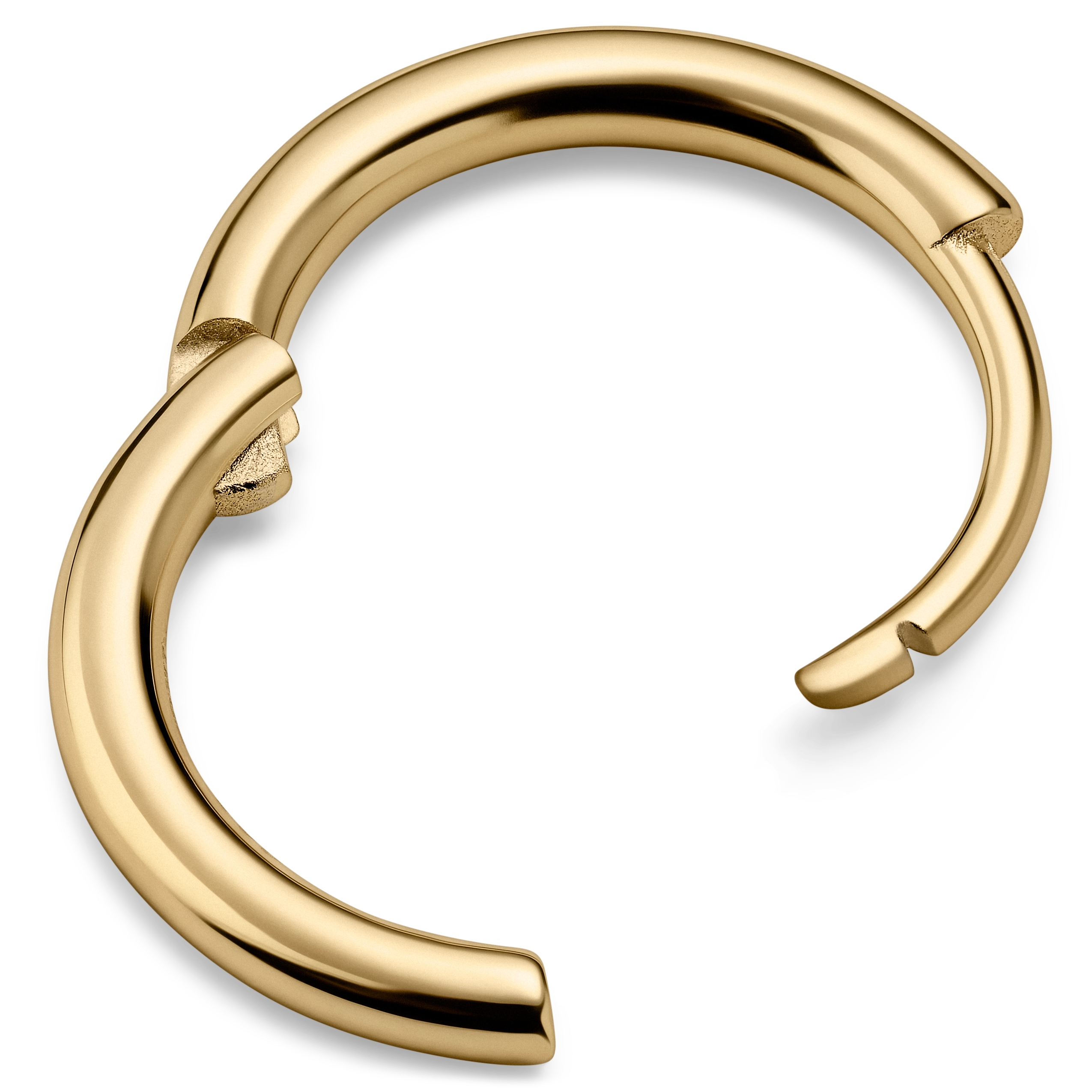 Argentia | 14K Gold-Plated 925 Sterling Silver Round Hoop Earring - 2
