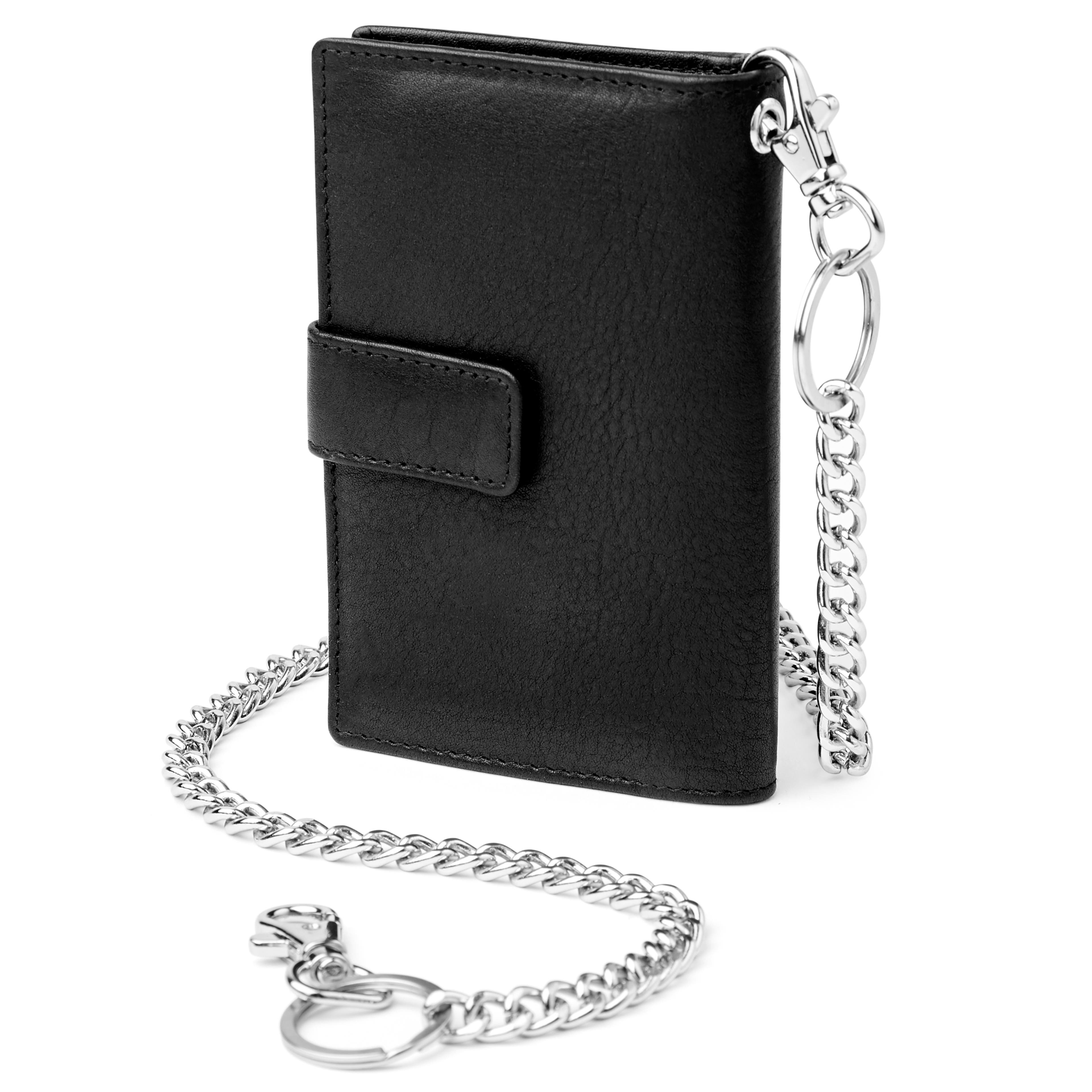 Čierna kožená peňaženka s RFID Liam