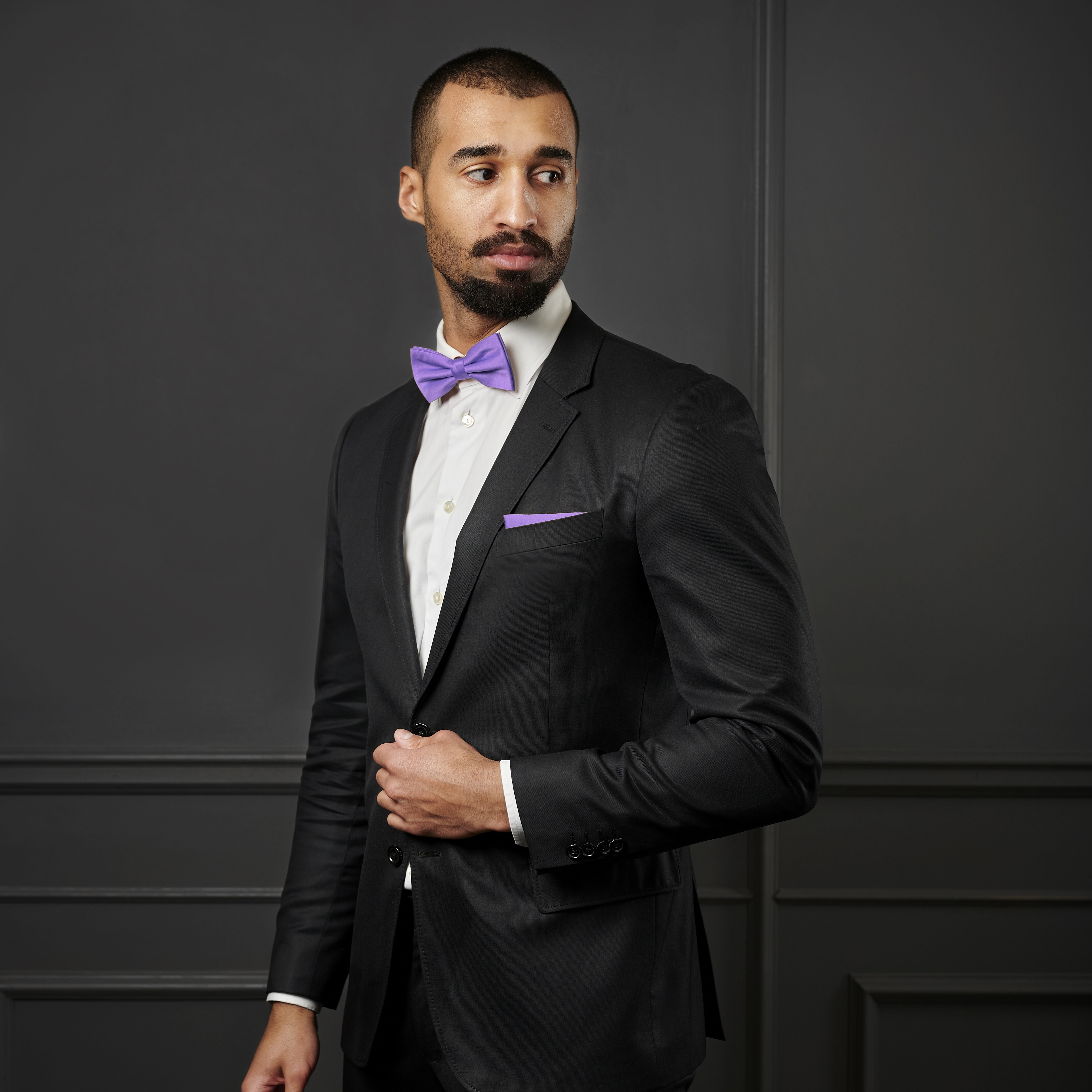Simple Lavender Pocket Square - 4