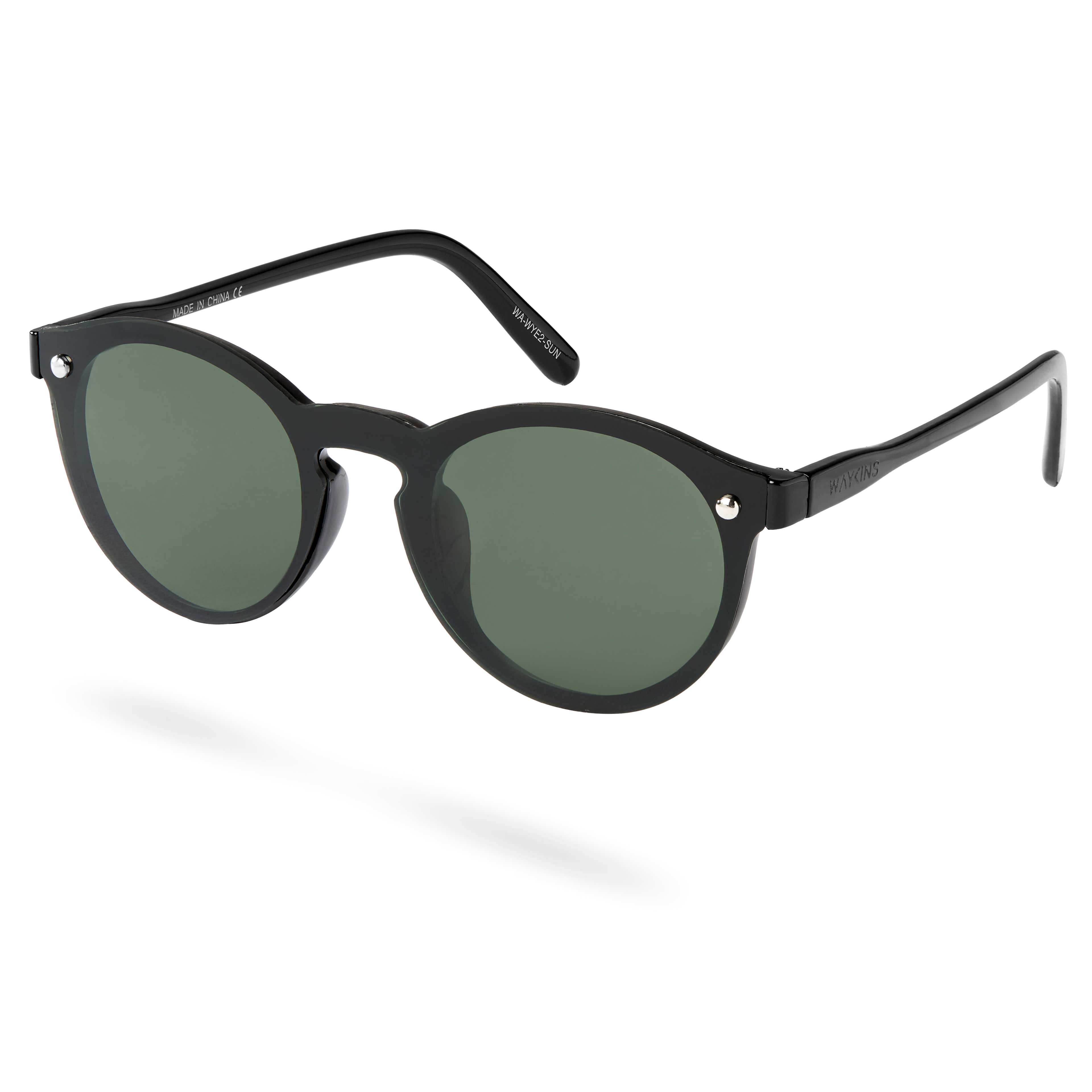 Wye Vista Svarte og Grønne Solbriller